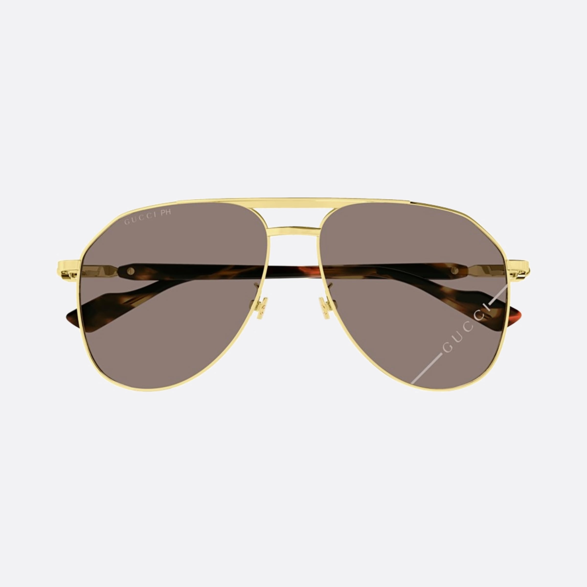 Gucci 59mm Gphb Gold Pilot Photochromic Man Sunglasses - Additional Angle