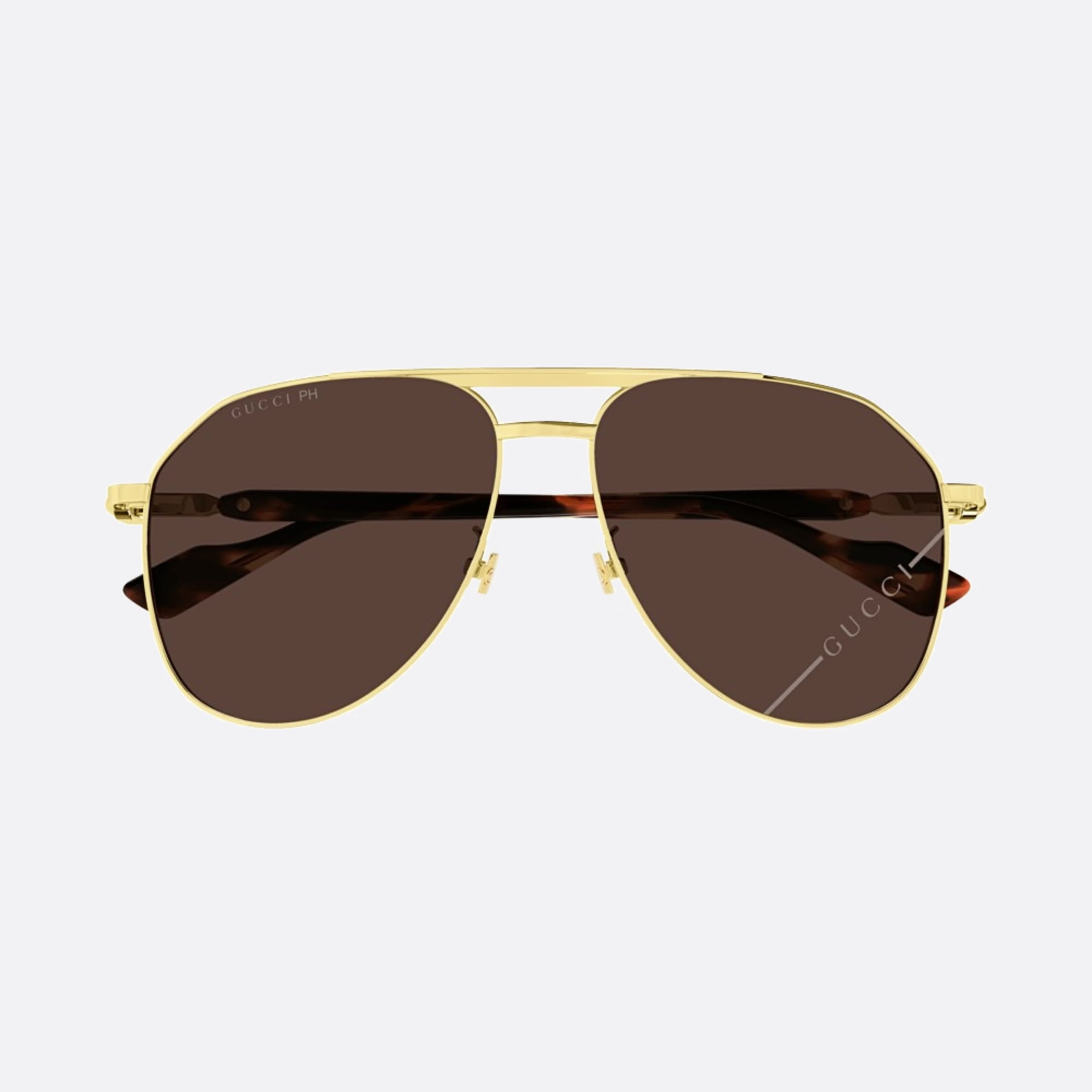 Gucci 59mm Gphb Gold Pilot Photochromic Man Sunglasses - Additional Angle