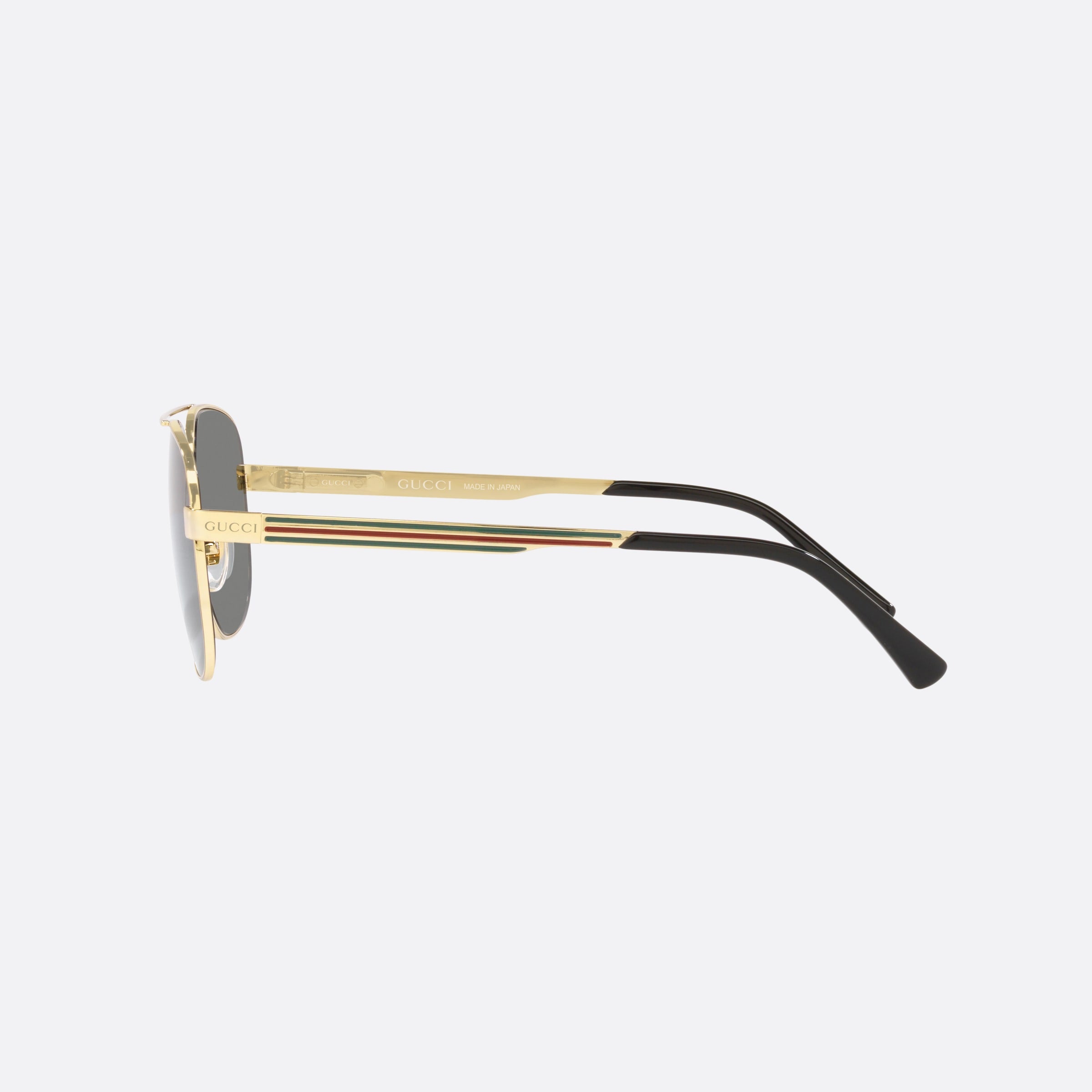 Gucci 60mm Gold Pilot Man Sunglasses - Detail View
