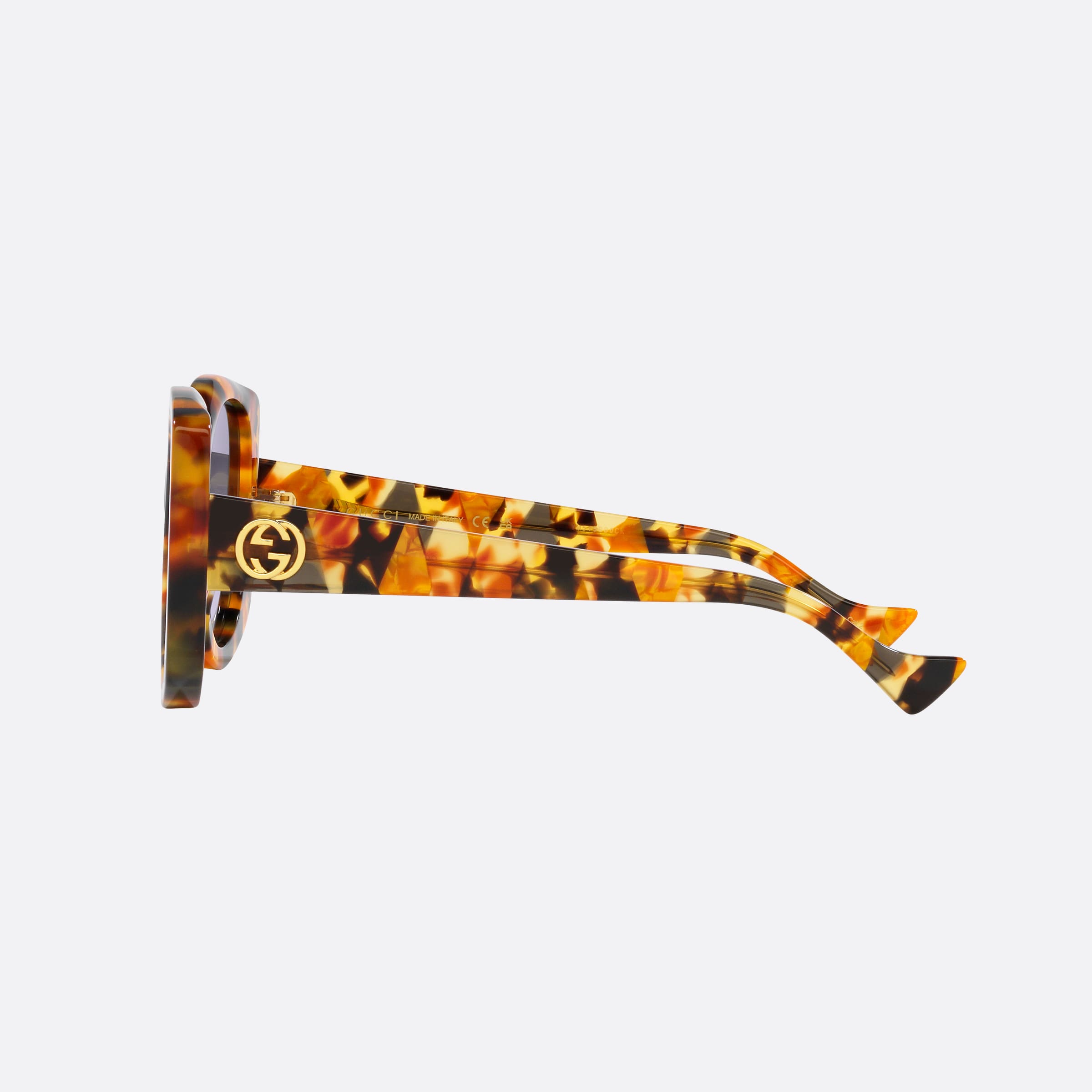 Gucci 53mm Sek Tortoise Rectangle Woman Sunglasses - Detail View