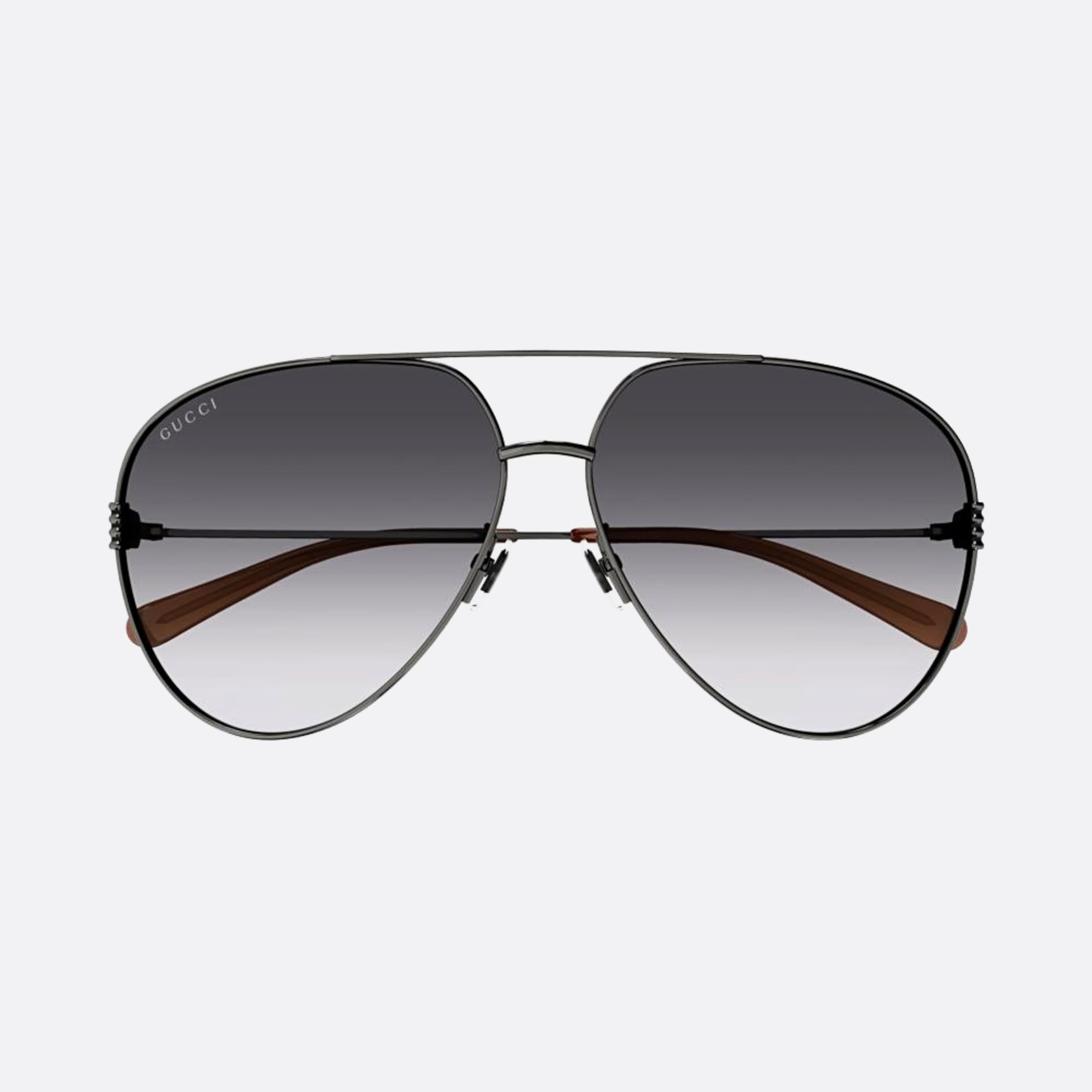 Gucci 62mm Vfr Ruthenium Pilot Women Sunglasses - Main View