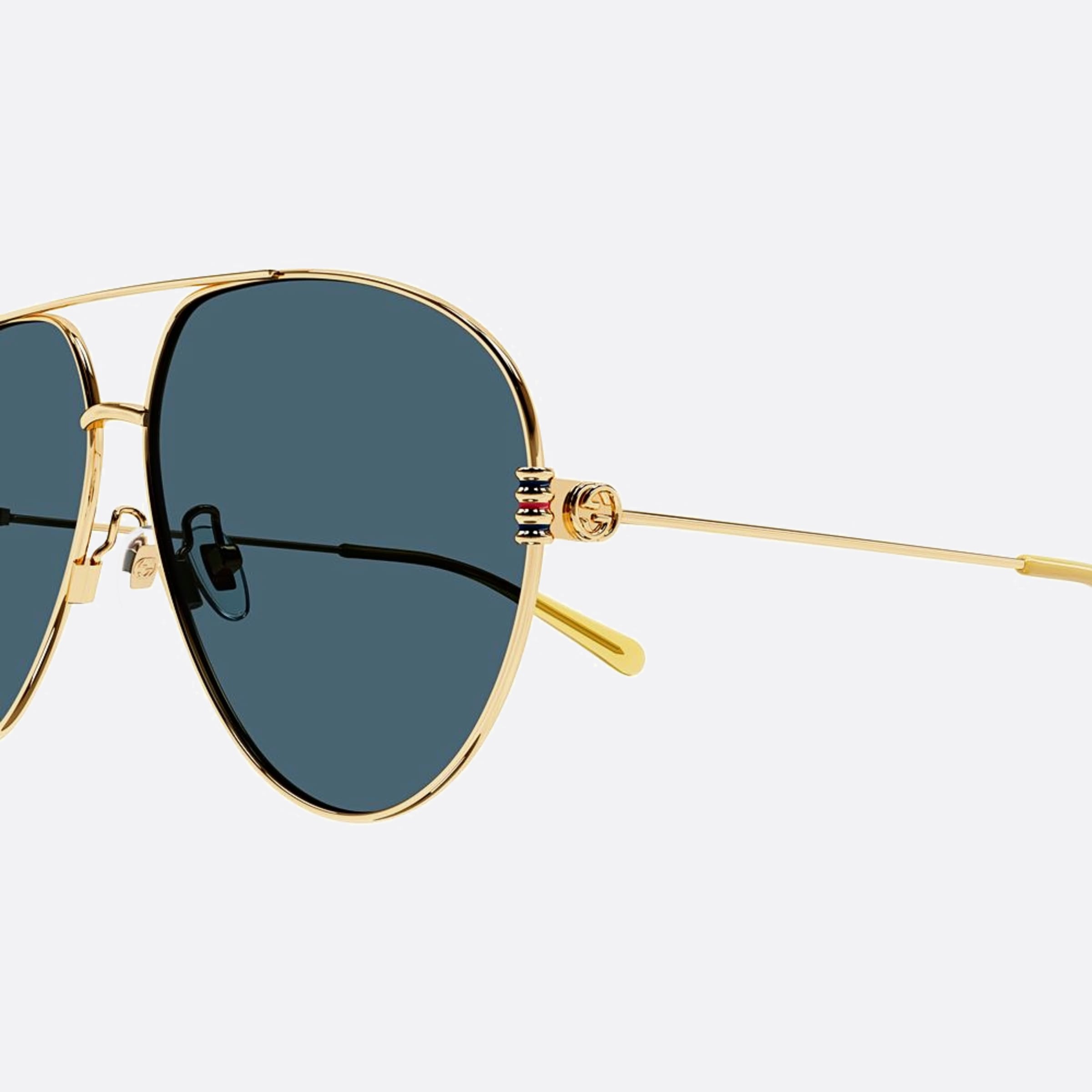 Gucci 62mm Mki Gold Pilot Women Sunglasses - Detail View