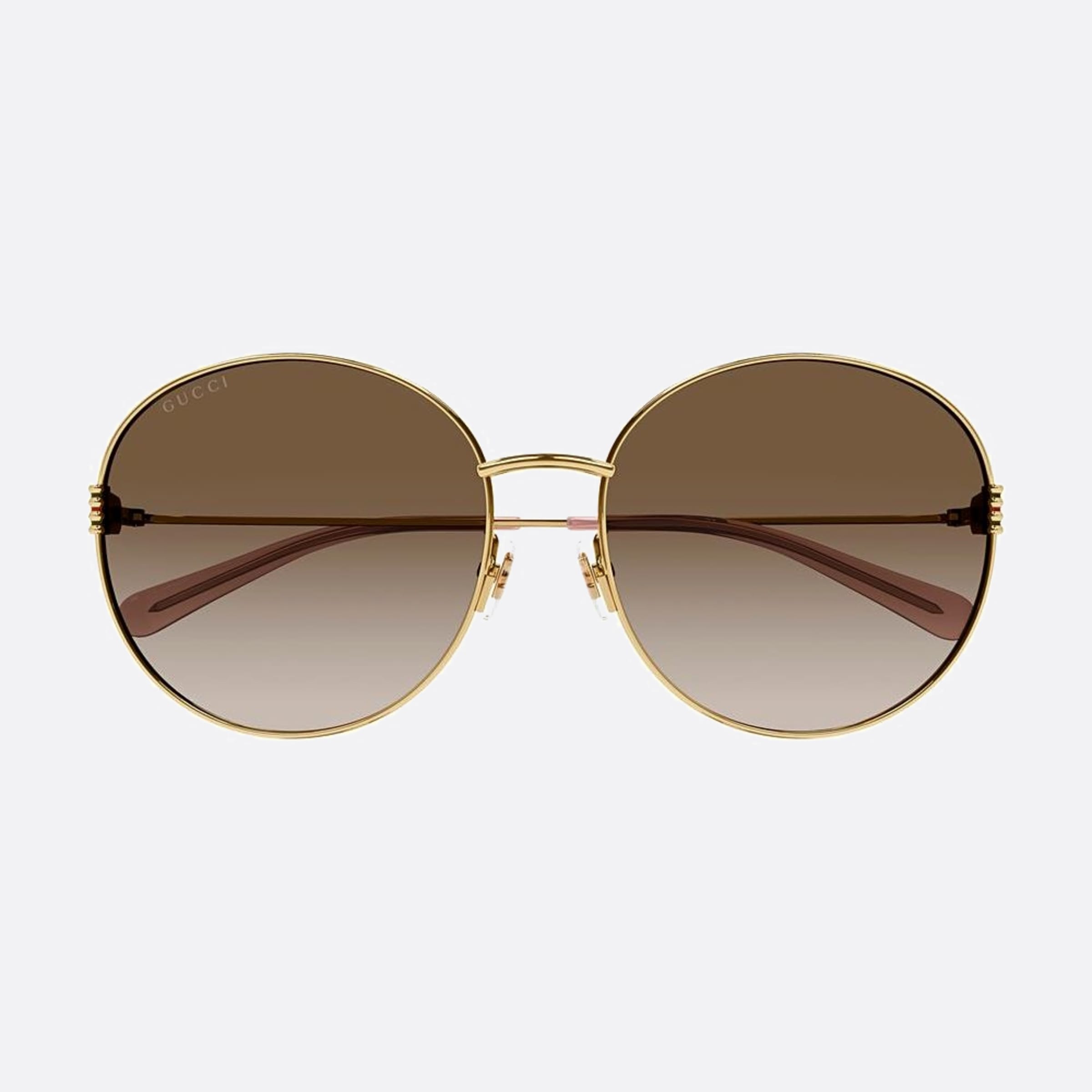 Gucci 60mm Gg1281sk Gold Round Woman Sunglasses - Detail View