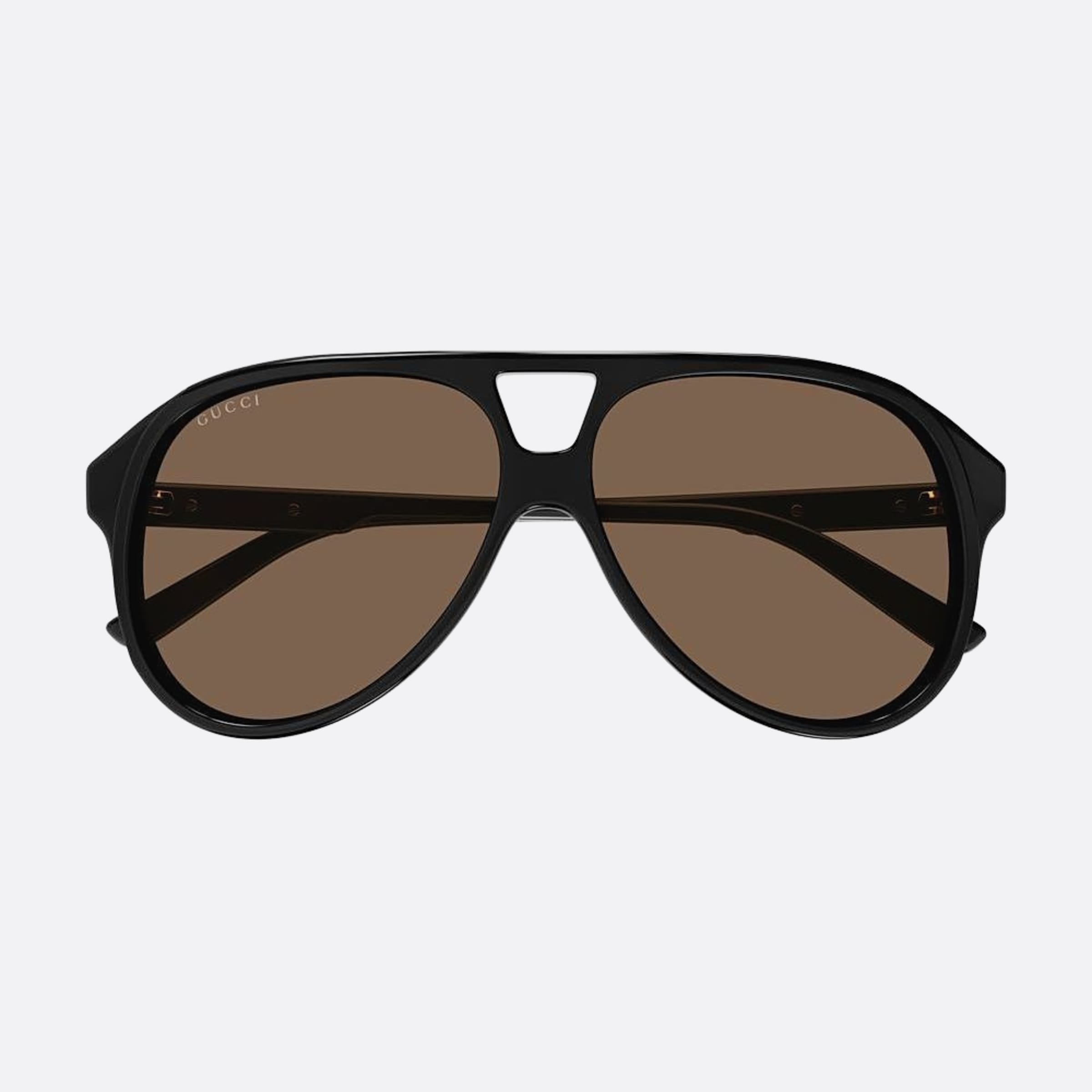 Gucci 59mm Dfg Black Pilot Man Sunglasses - Detail View