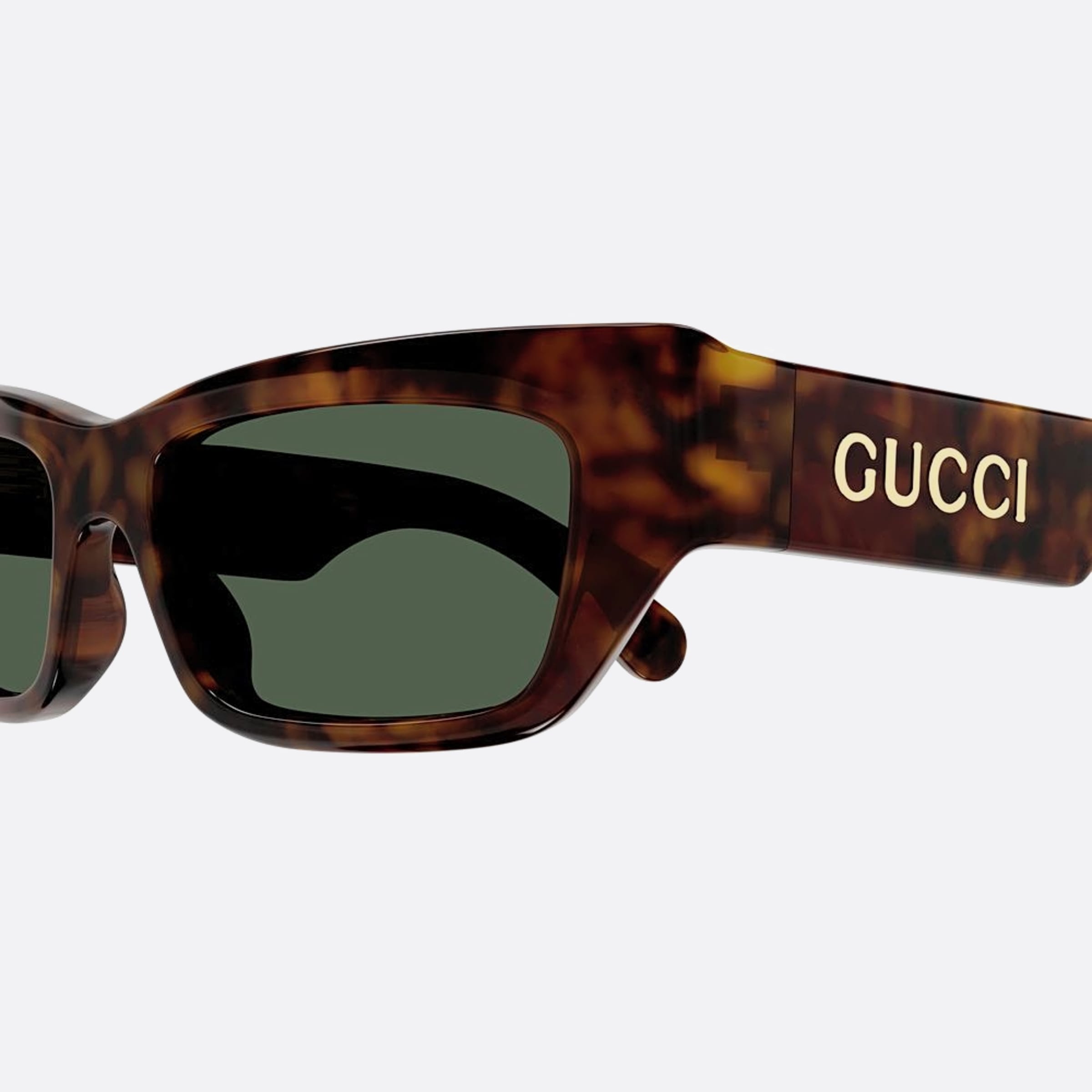 Gucci 55mm Swe Havana Geometric Man Sunglasses - Detail View