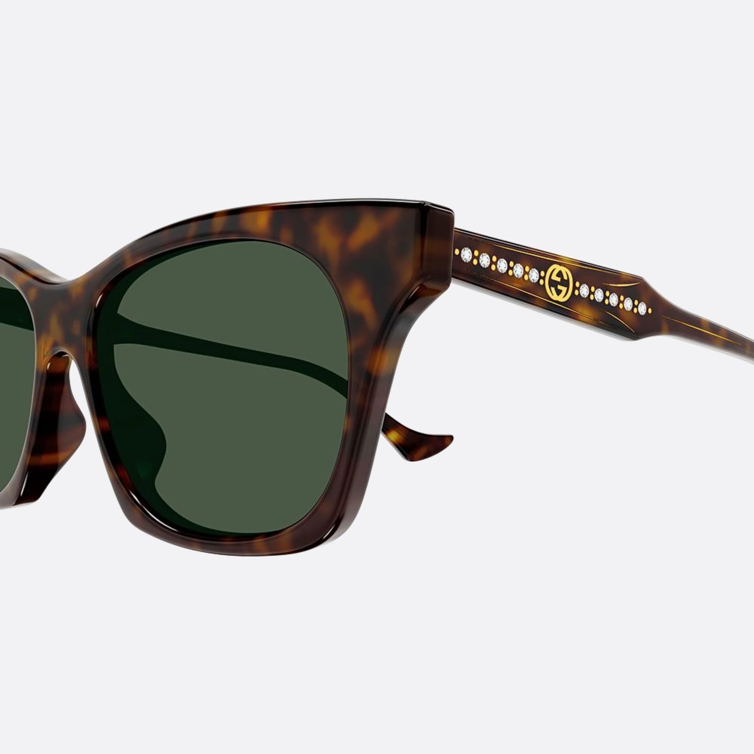 Gucci 55mm Asq Havana Squared Woman Sunglasses - Lifestyle Shot