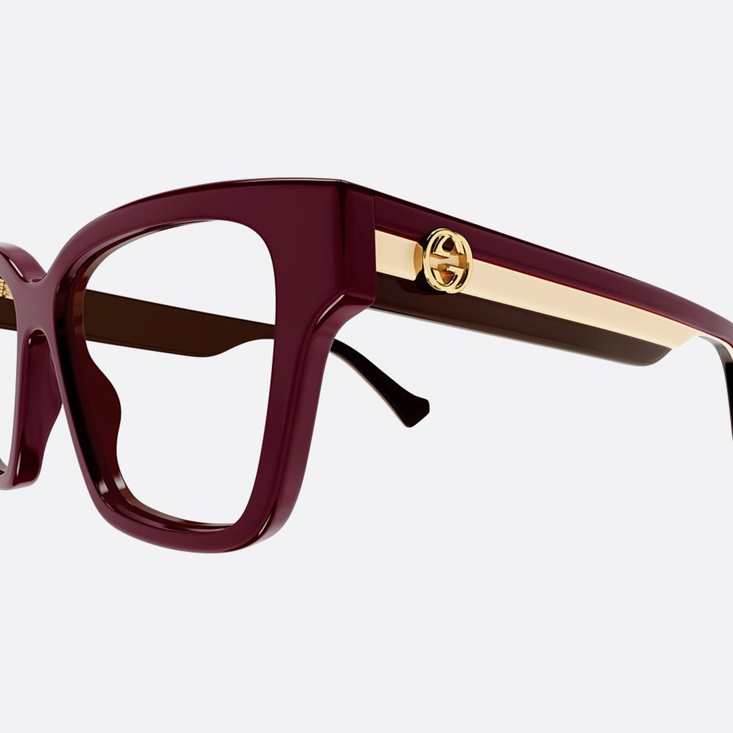 Gucci 55mm Red Visor Woman Eyeglasses - Detail View
