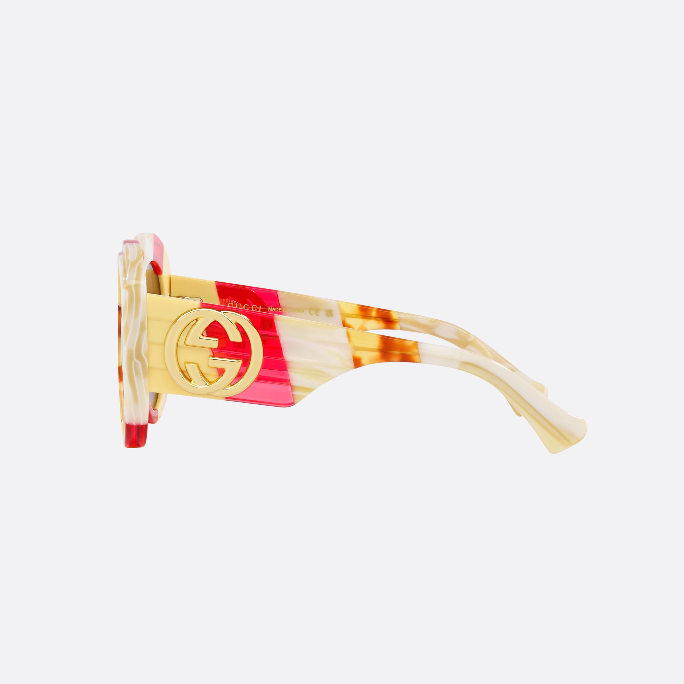 Gucci 53mm Tortoise Round Women Sunglasses - Detail View