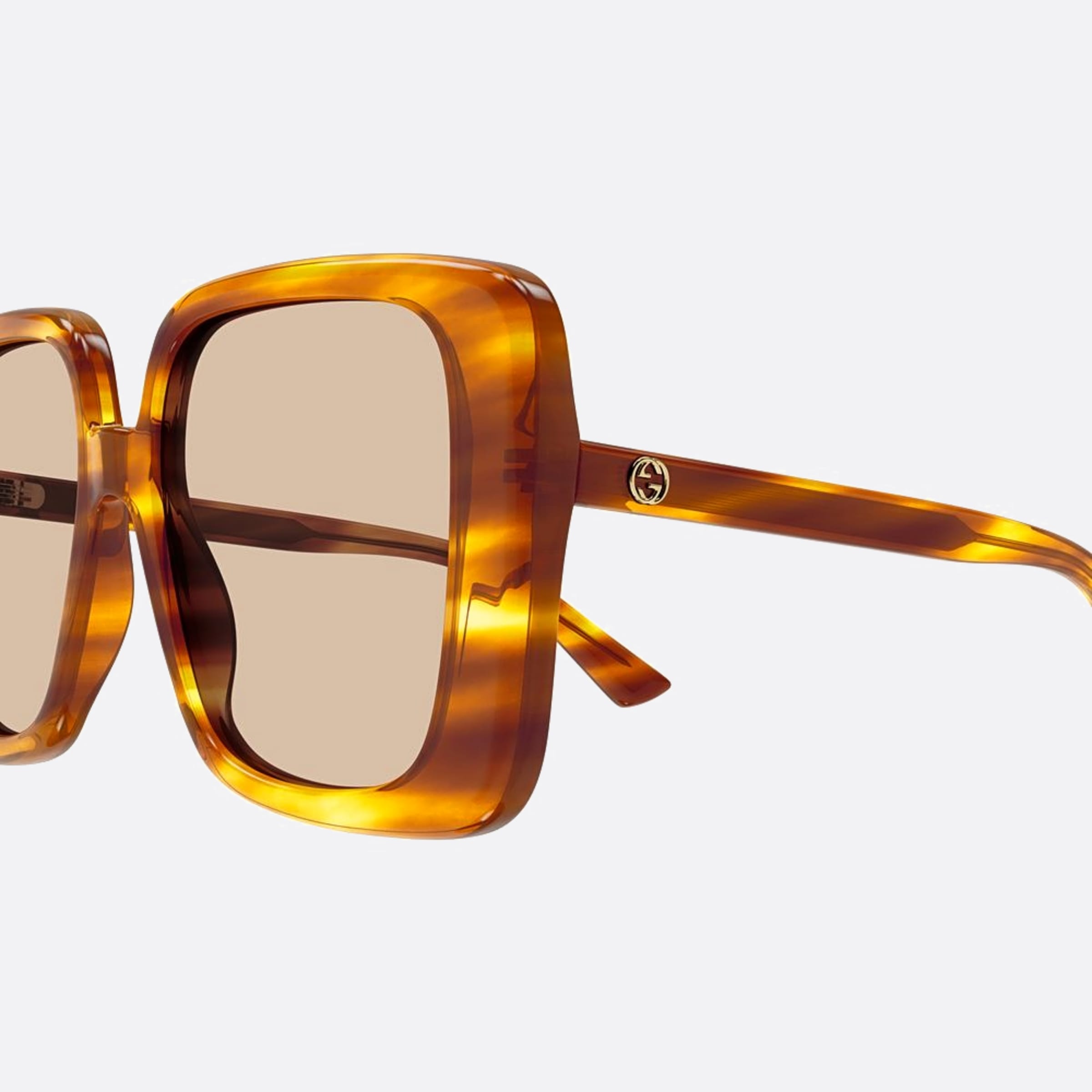 Gucci 55mm Lhg Havana Oversize Women Sunglasses - Lifestyle Shot