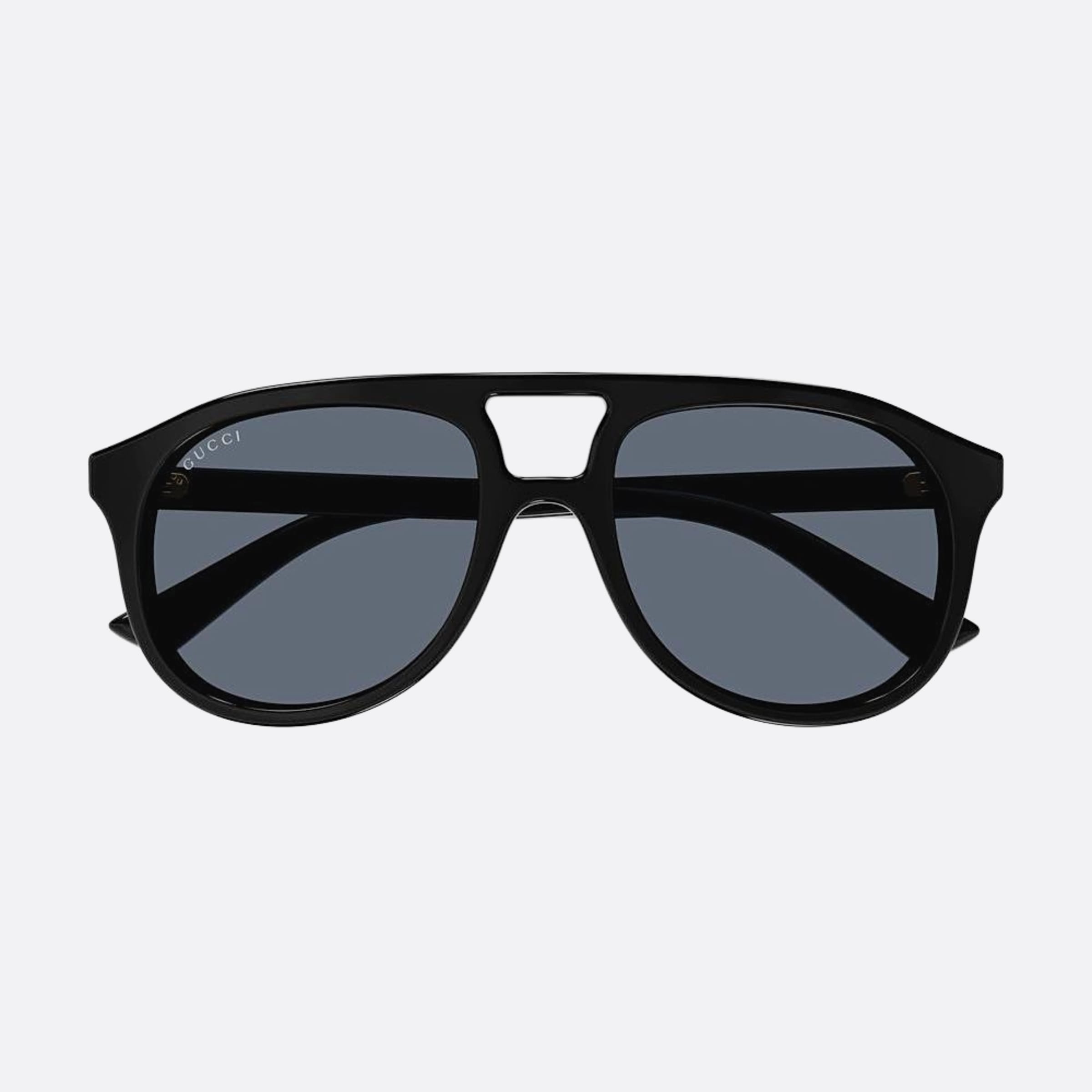Gucci 54mm Black Pilot Man Sunglasses - Detail View