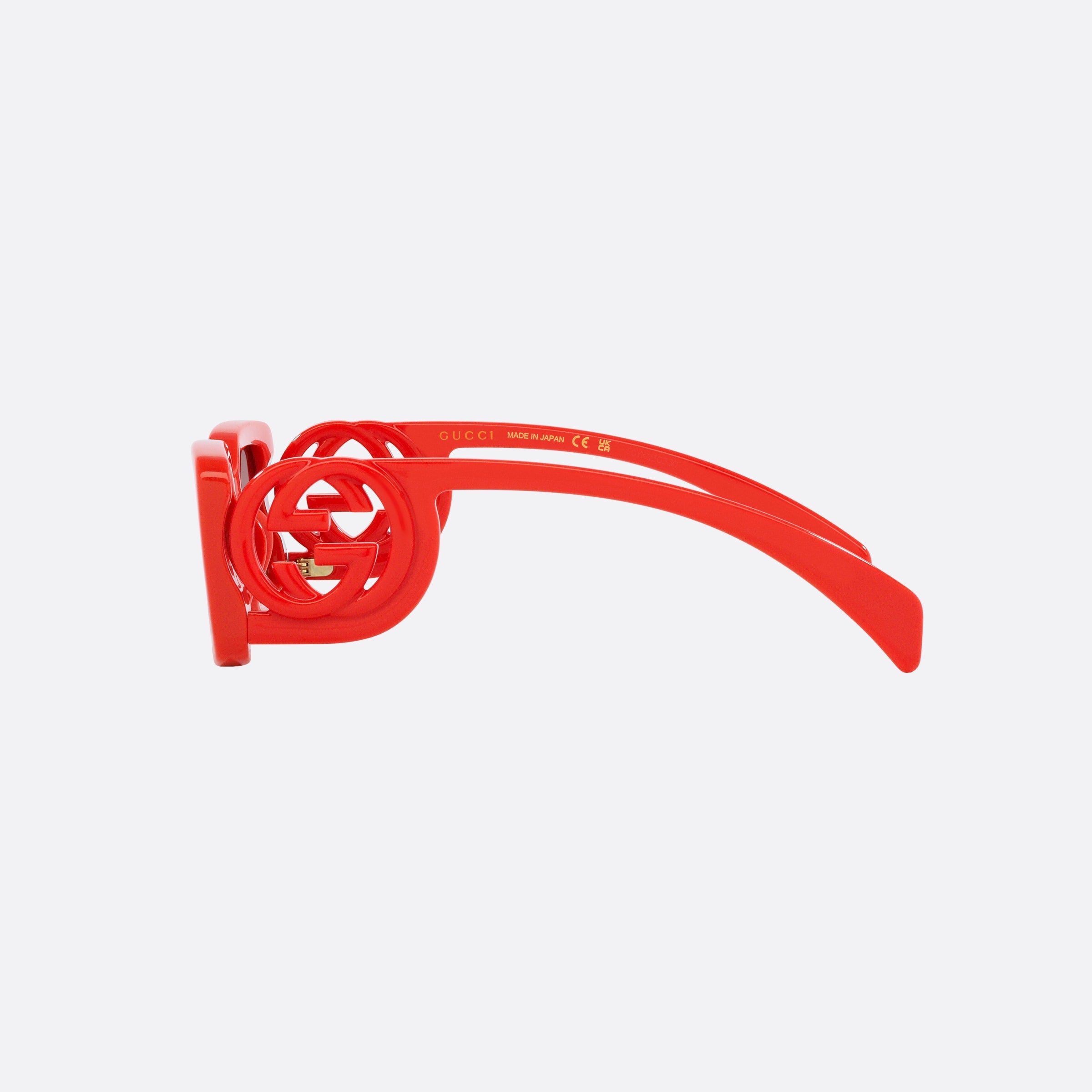 Gucci 54mm Tyh Red Rectangle Woman Sunglasses - Detail View