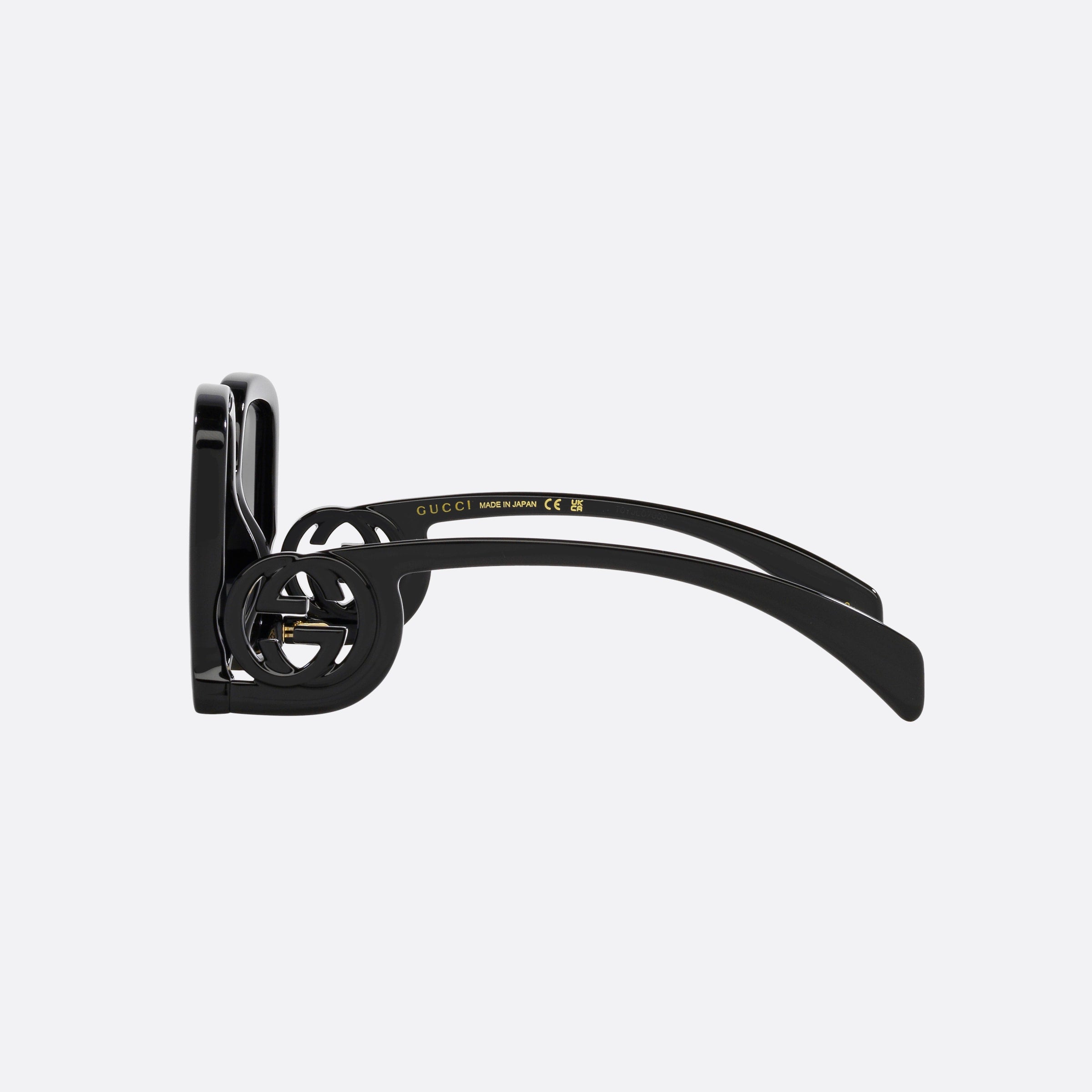 Gucci 58mm Black Rectangle Woman Sunglasses - Detail View