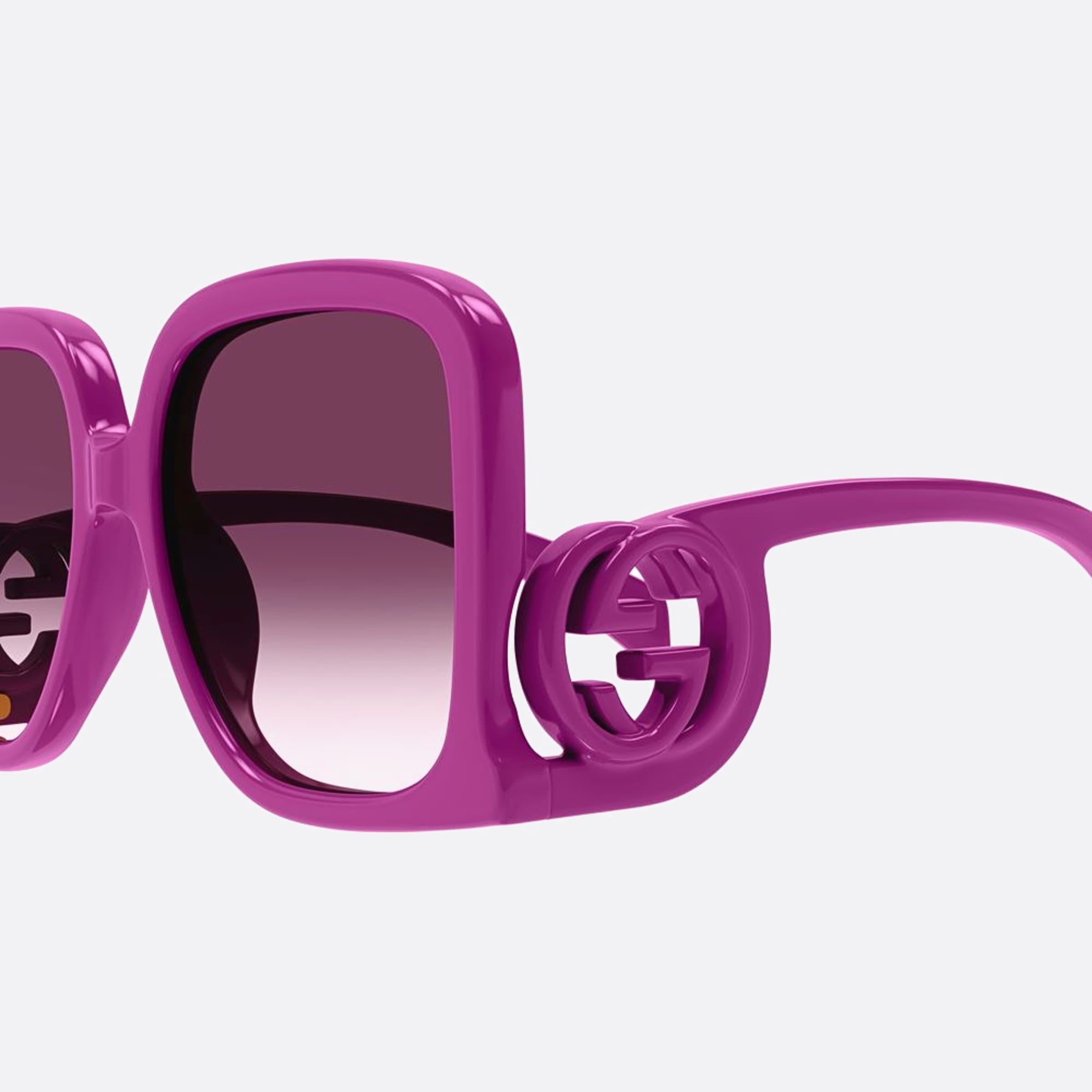 Gucci 58mm Bjk Pink Oversize Women Sunglasses - Detail View