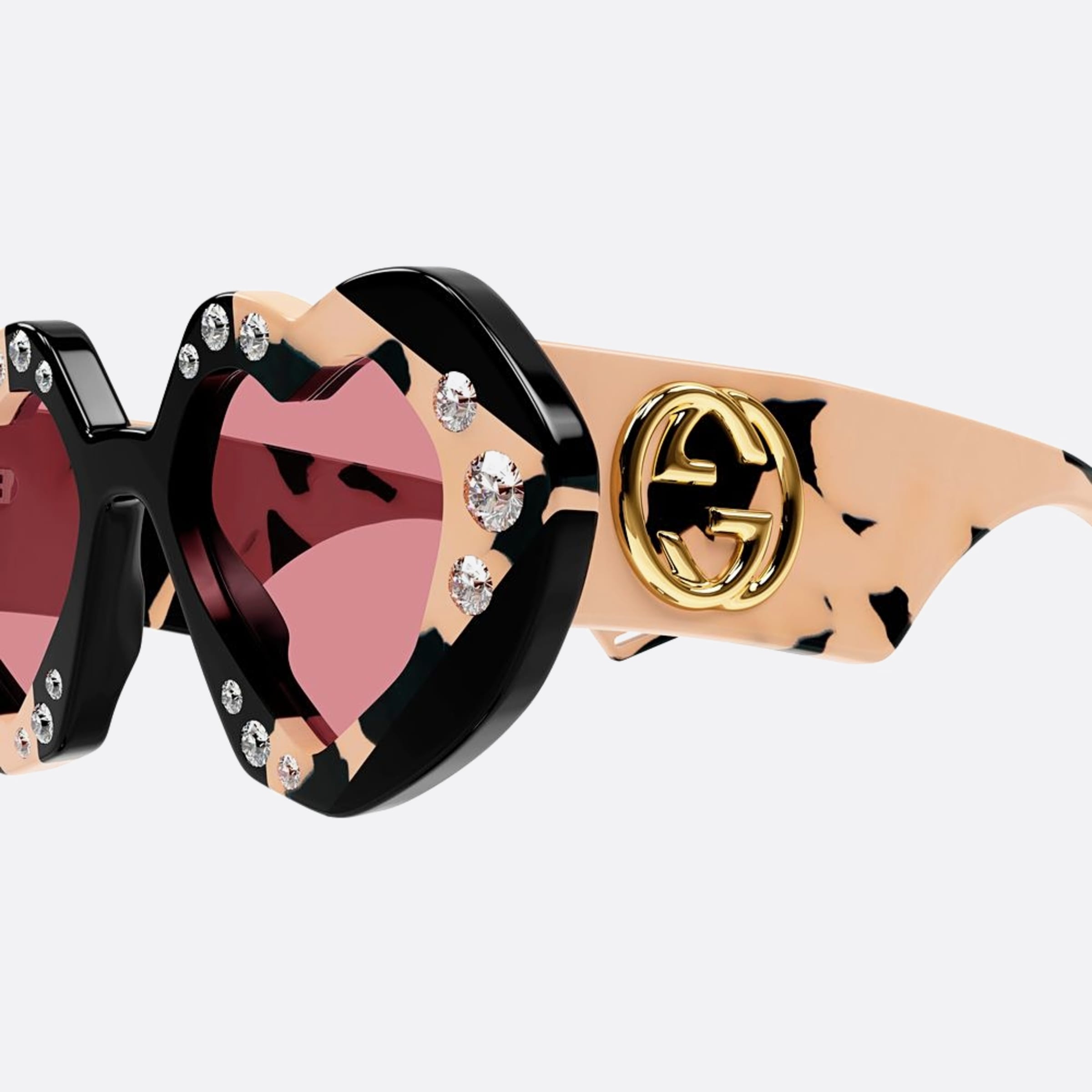 Gucci 48mm Black Geometric Women Sunglasses - Lifestyle Shot