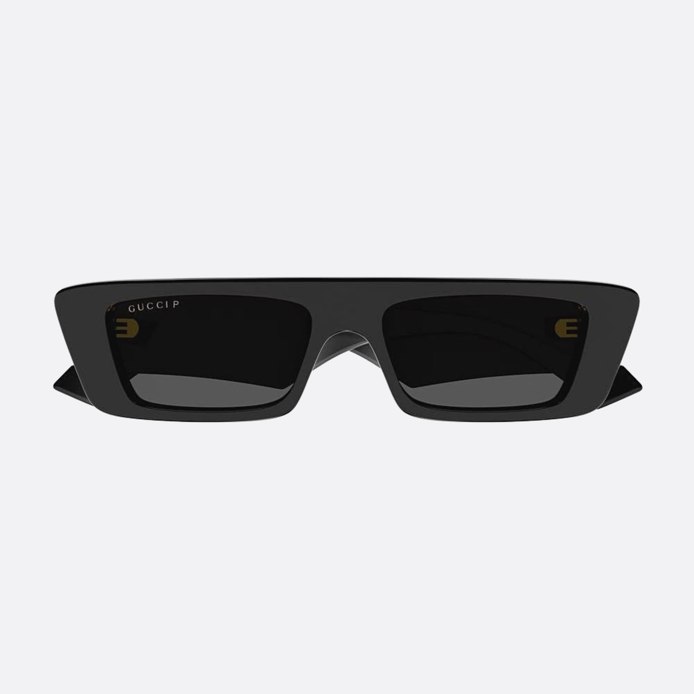 Gucci 54mm Lou Black Squared Polarized Men Sunglasses - Detail View