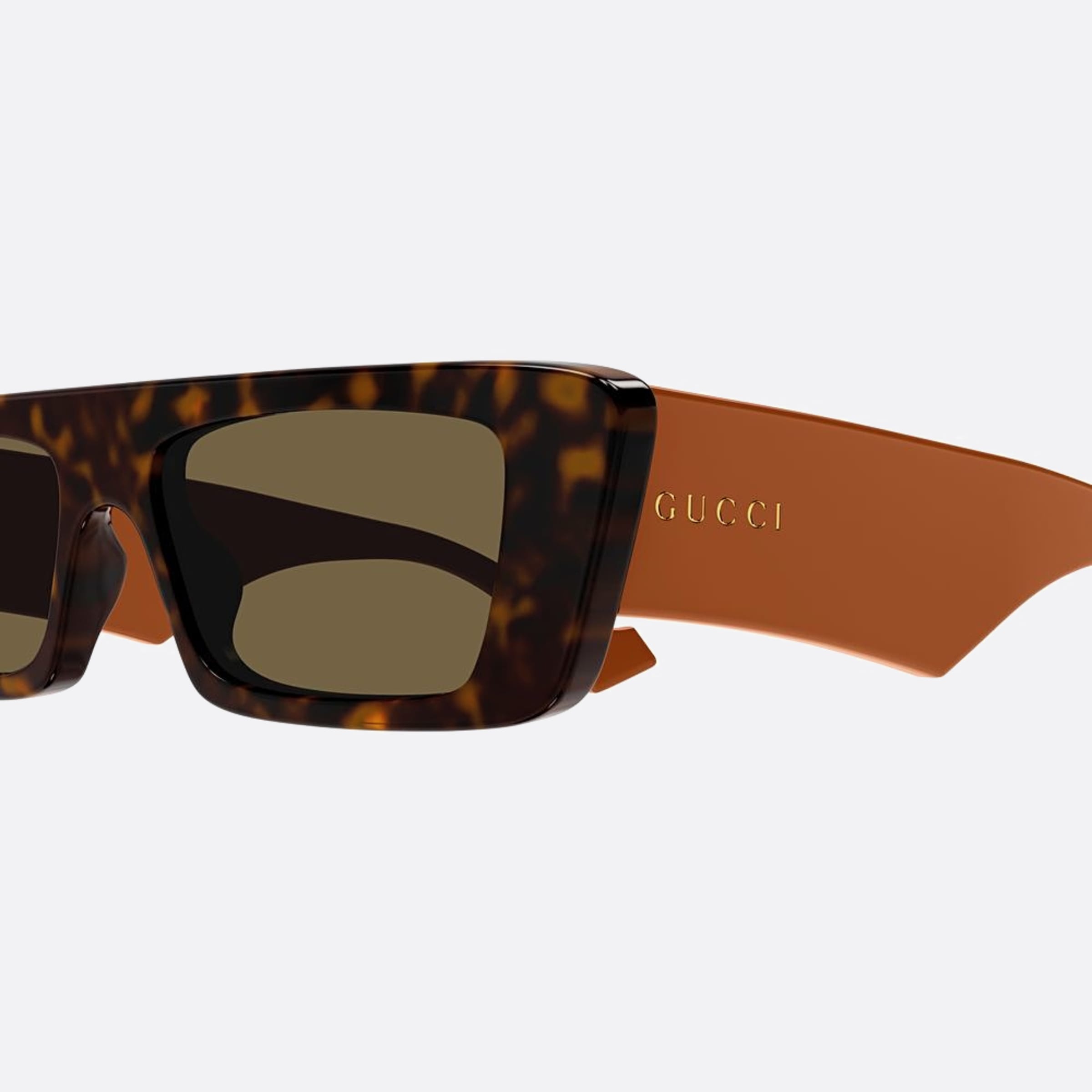 Gucci 54mm Havana Squared Men Sunglasses - Lifestyle Shot