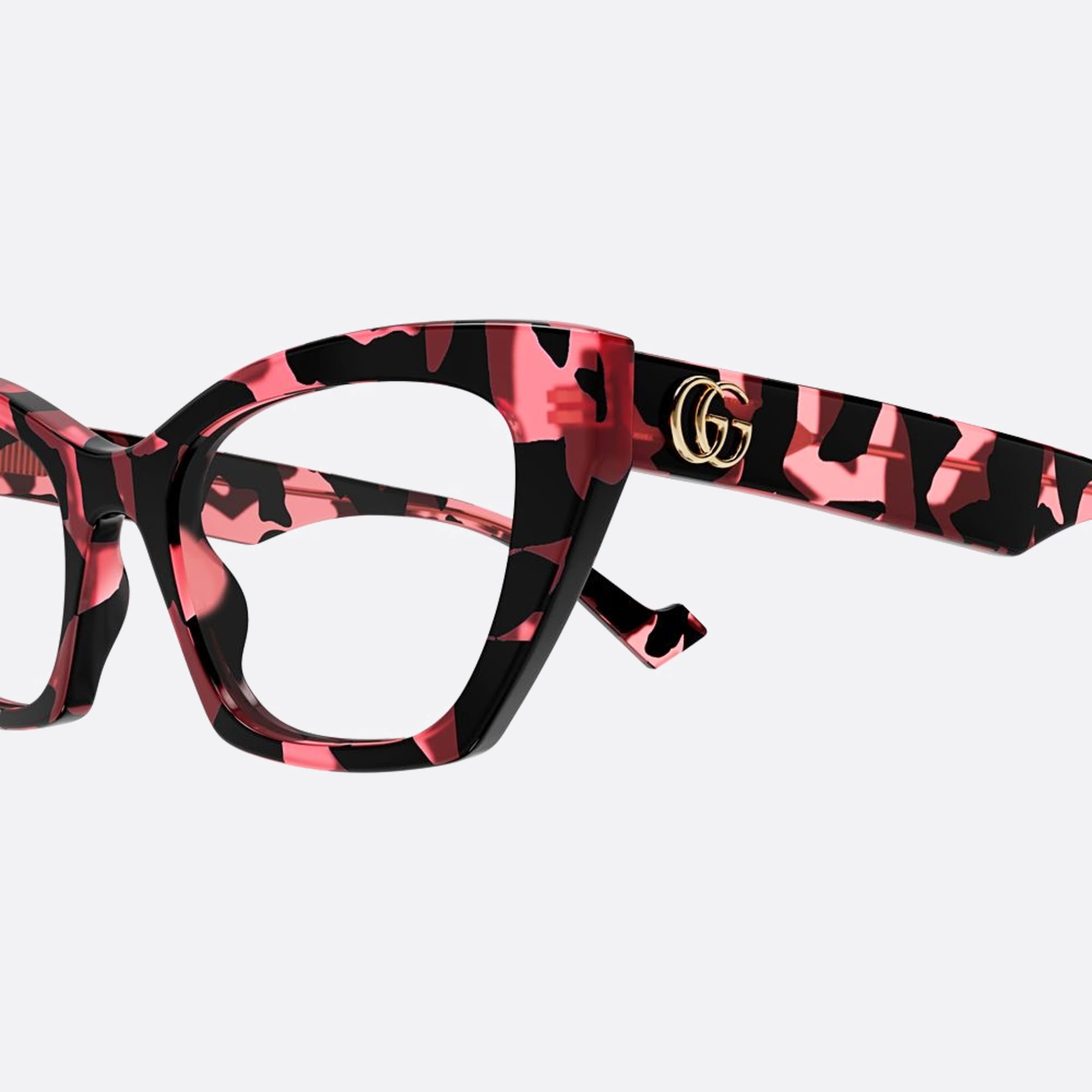 Gucci 52mm Havana Squared Woman Eyeglasses - Lifestyle Shot