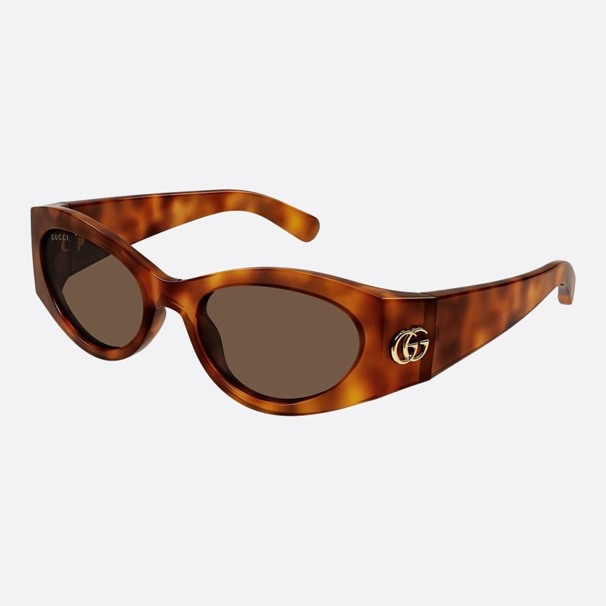 Gucci 53mm Bre Havana Cat Eye Woman Sunglasses - Side View