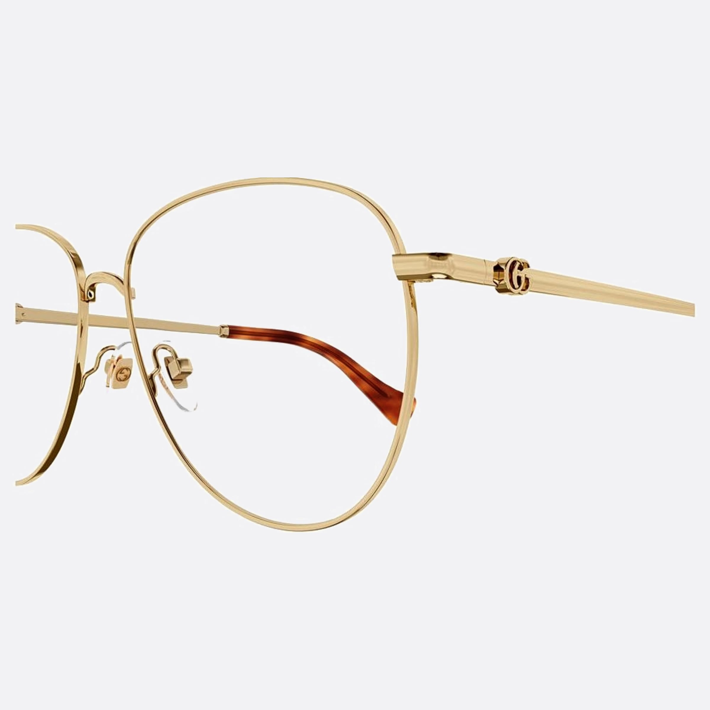 Gucci 60mm Gold Pilot Photochromic Women Sunglasses - Additional Angle