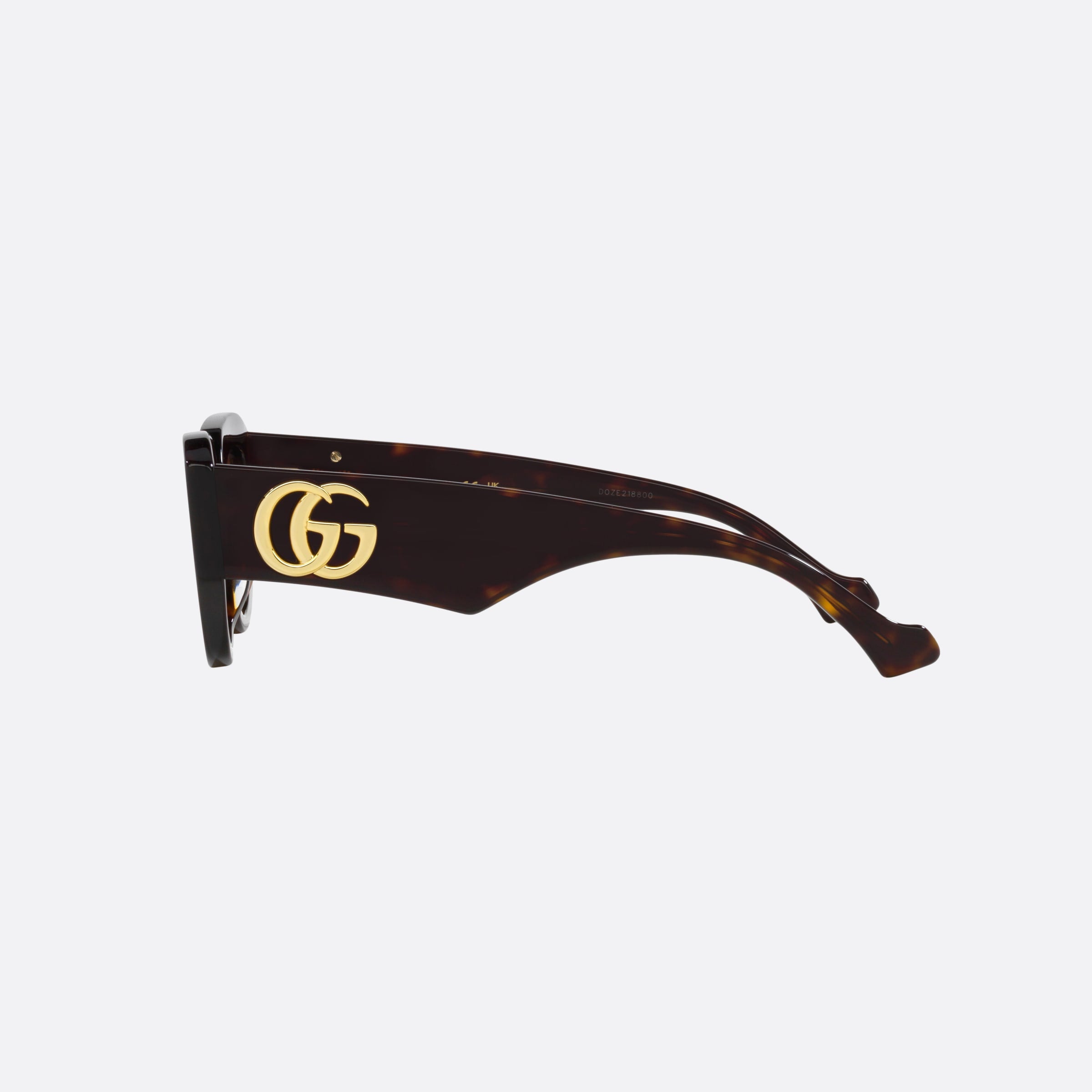 Gucci 51mm Bre Tortoise Rectangle Woman Sunglasses - Detail View