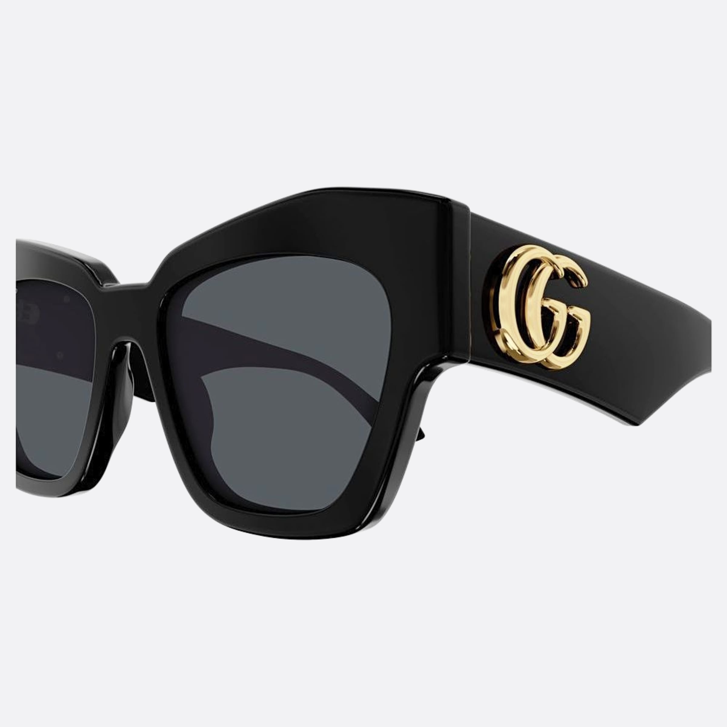 Gucci 55mm Black Cat Eye Polarized Woman Sunglasses - Detail View