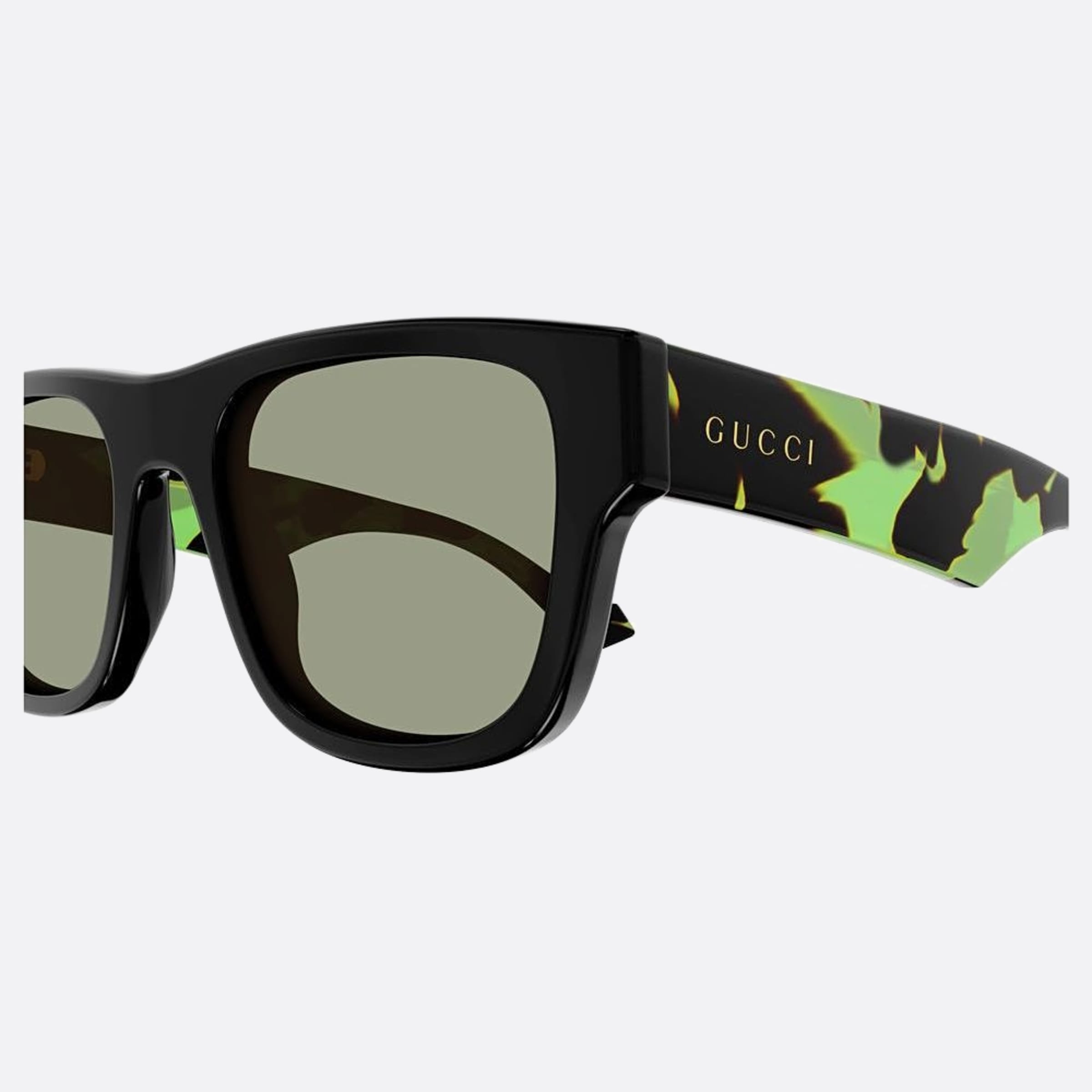 Gucci 53mm Black Squared Man Sunglasses - Detail View