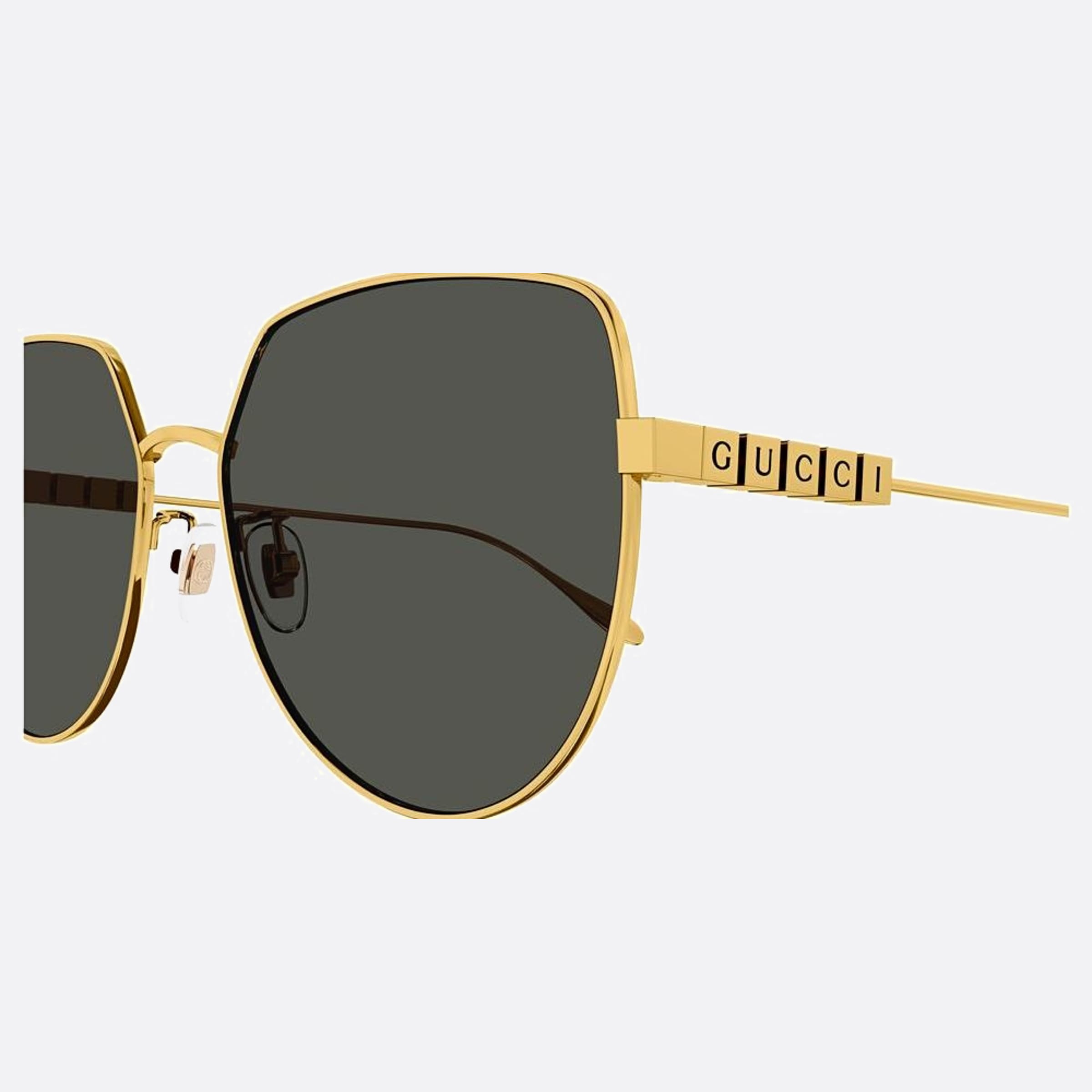 Gucci 58mm Gg1435sa Gold Geometric Woman Sunglasses - Detail View