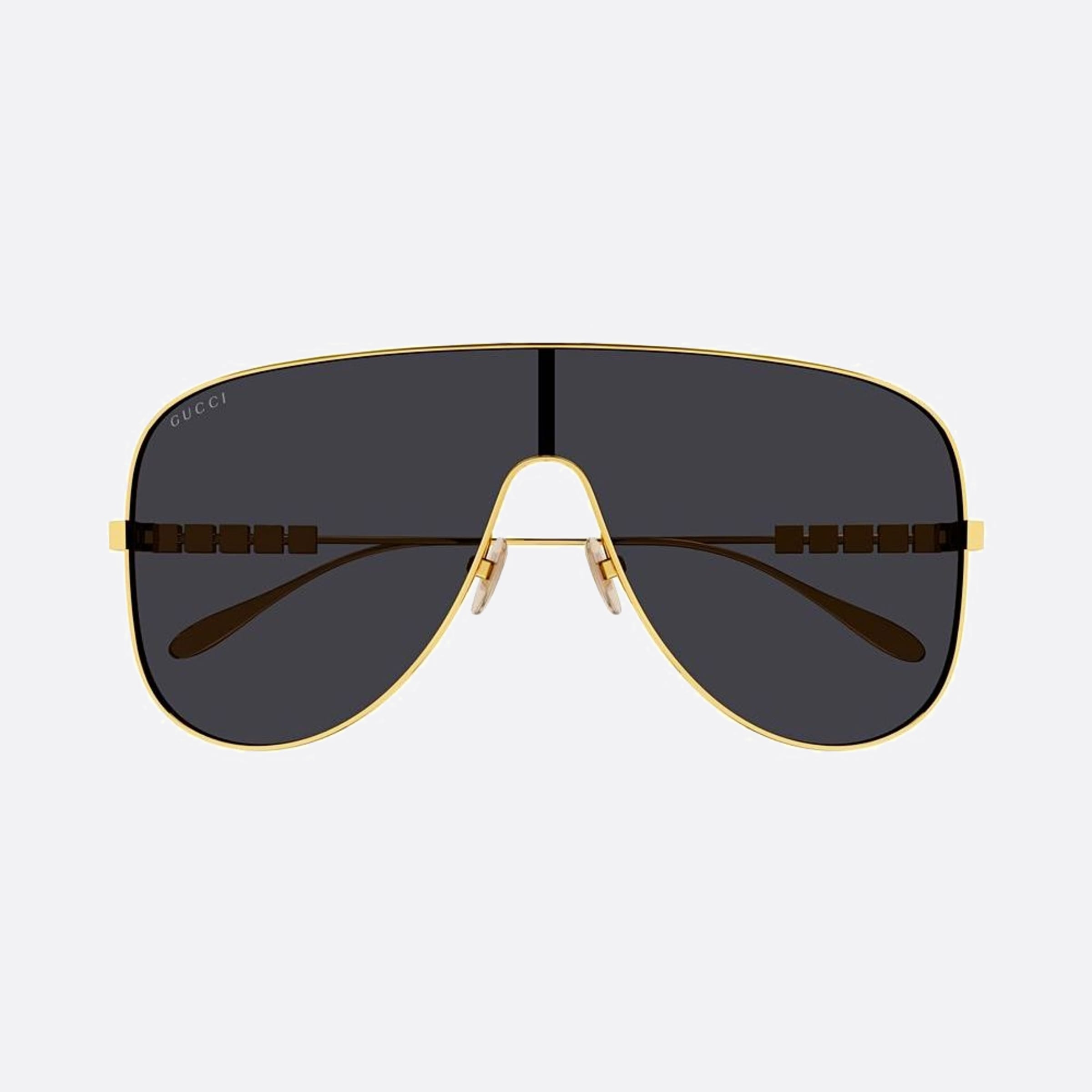 Gucci 99mm Gold Shield Woman Sunglasses - Main View