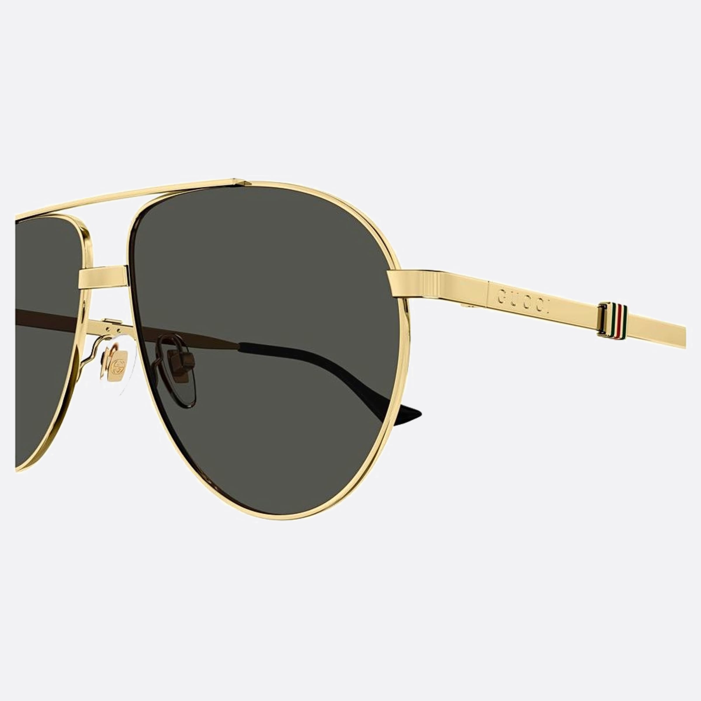 Gucci 59mm Gold Pilot Man Sunglasses - Detail View