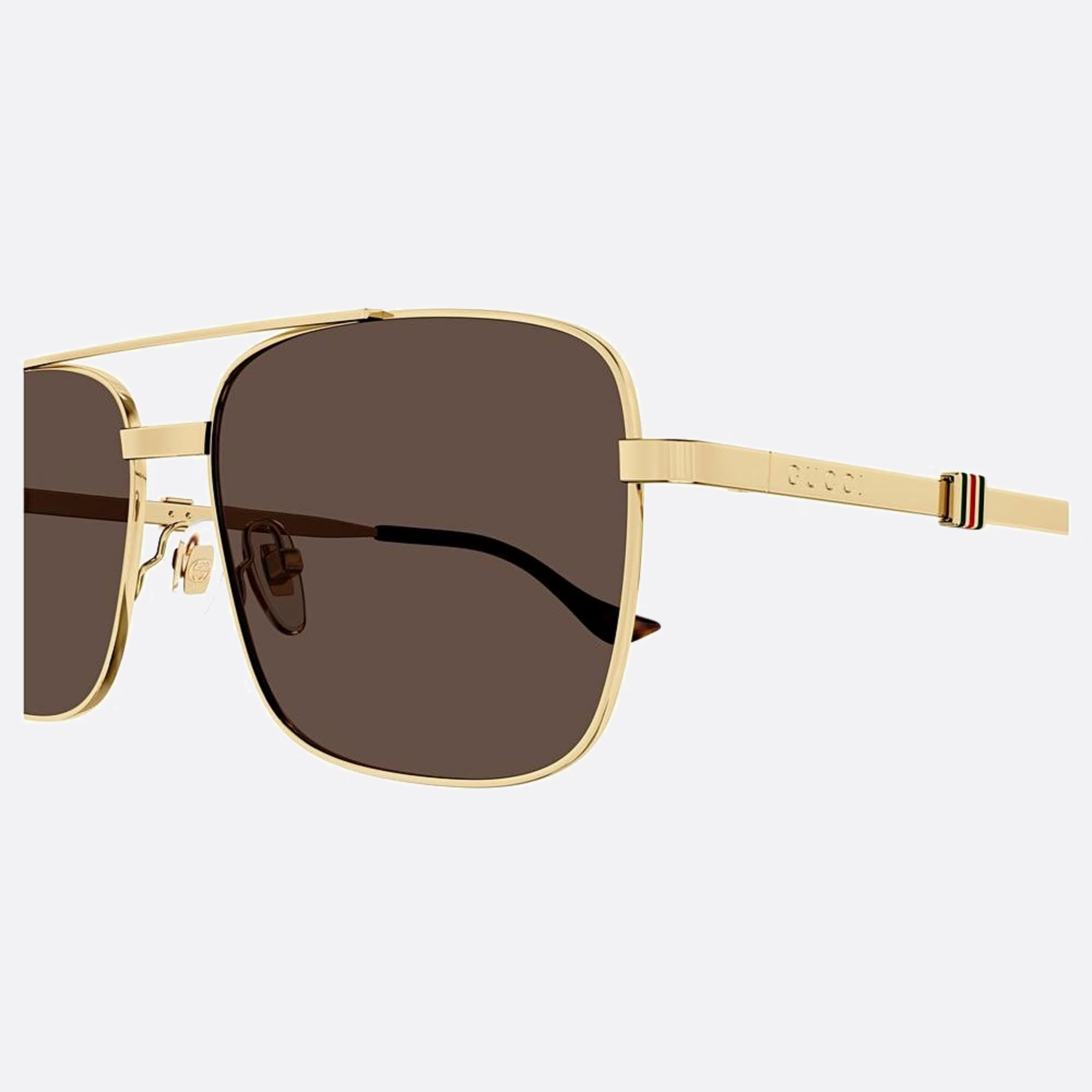 Gucci 58mm Havana Squared Man Sunglasses - Detail View