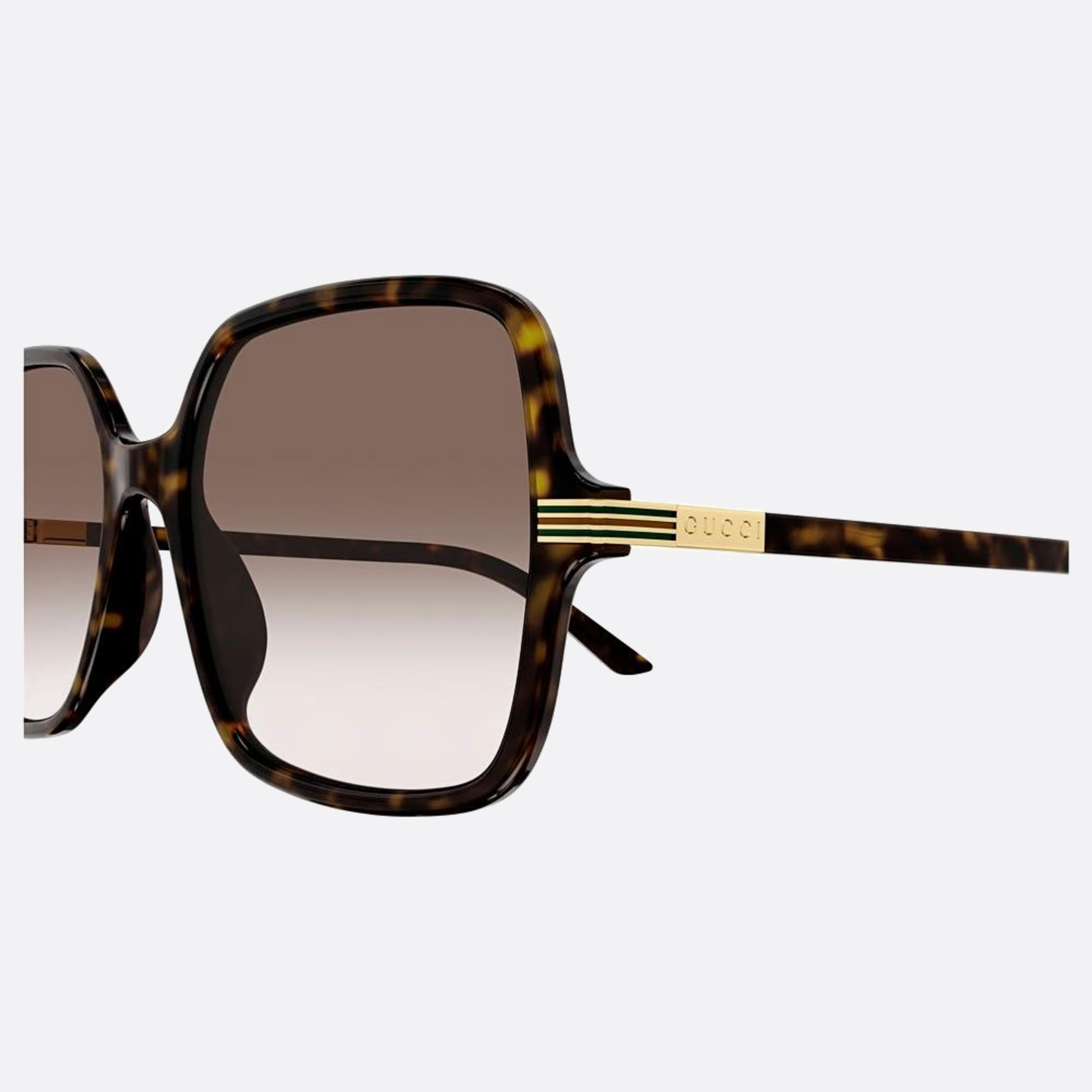 Gucci 55mm Havana Squared Woman Sunglasses - Detail View