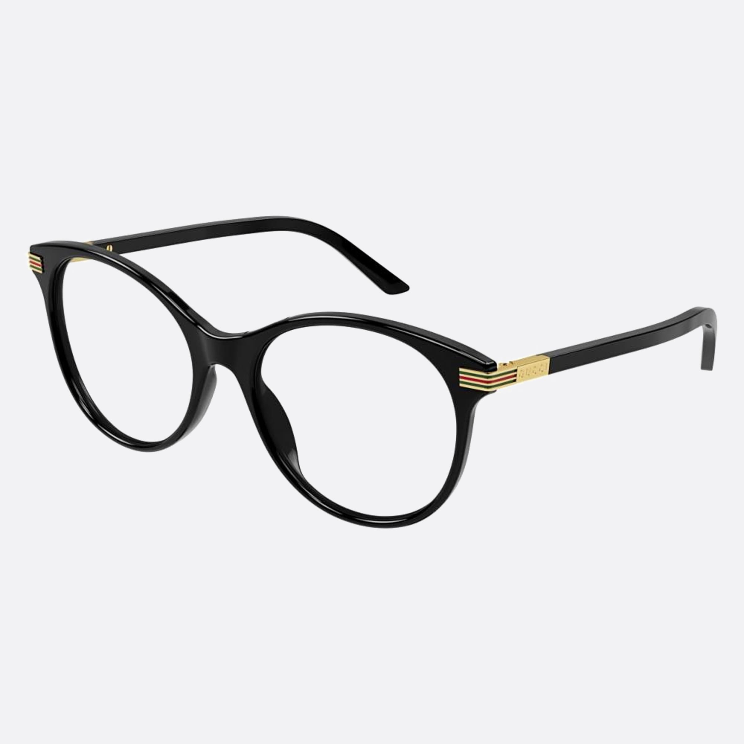 Gucci 53mm Black Cat Eye Woman Eyeglasses - Side View