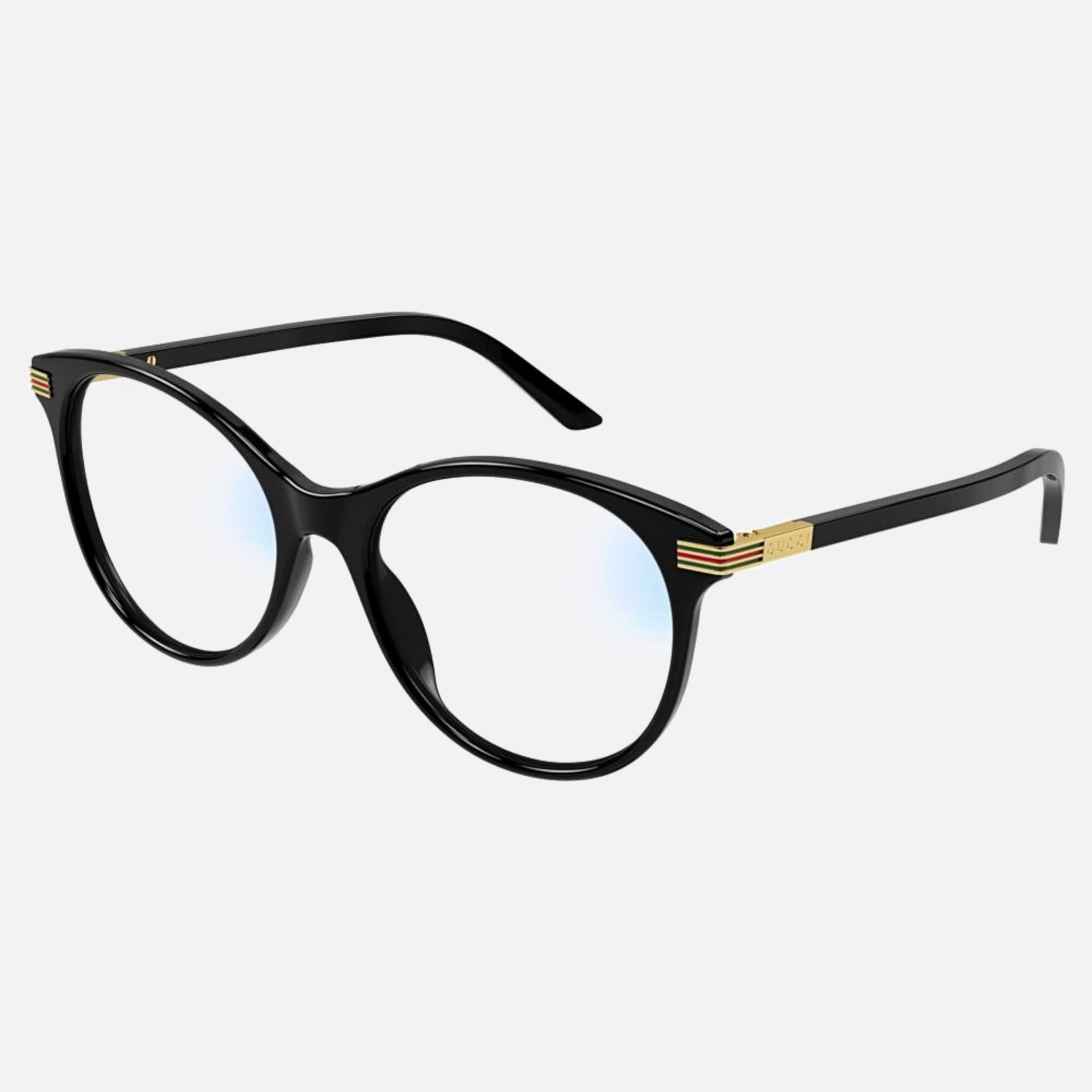 Gucci 53mm Fgs Black Round Photochromic Woman Sunglasses - Side View