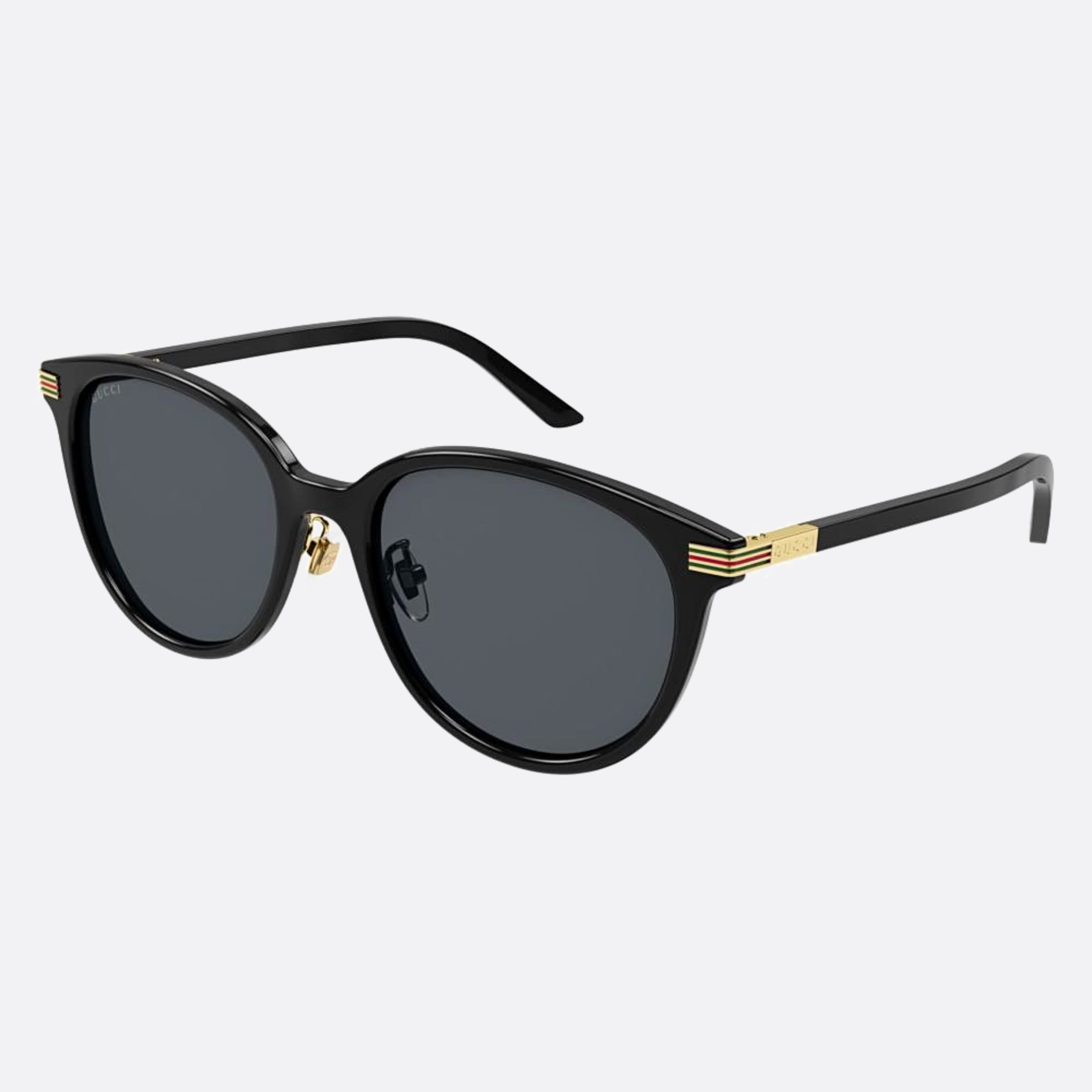 Gucci 55mm Gg1452sk Black Round Woman Sunglasses - Side View