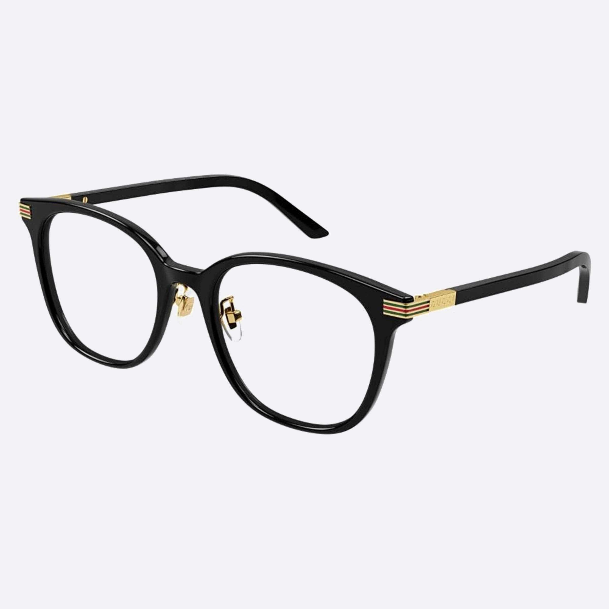 Gucci 53mm Gg1453ok Black Round Woman Eyeglasses - Side View