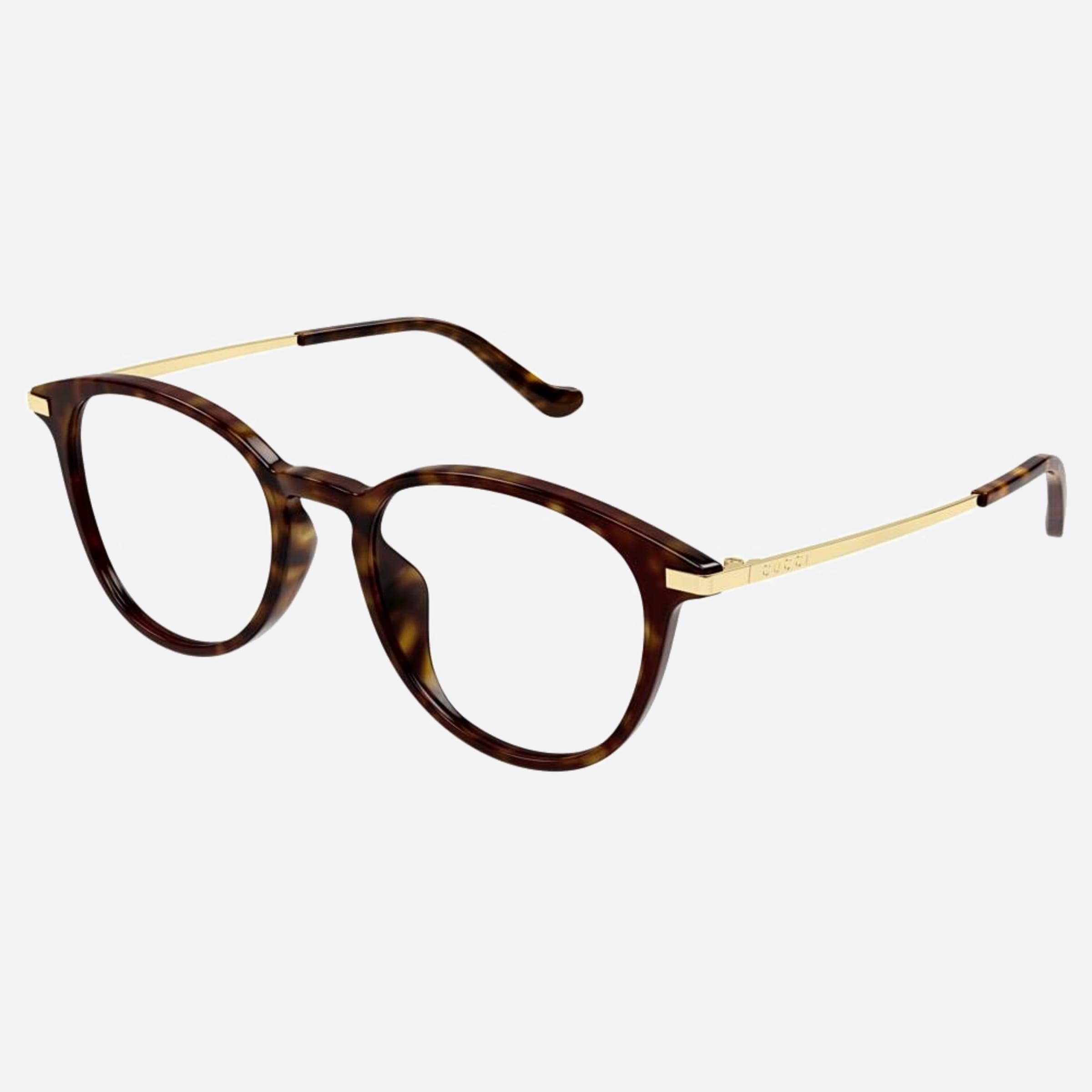Gucci 51mm Gg1466oa Havana Round Unisex Eyeglasses - Side View