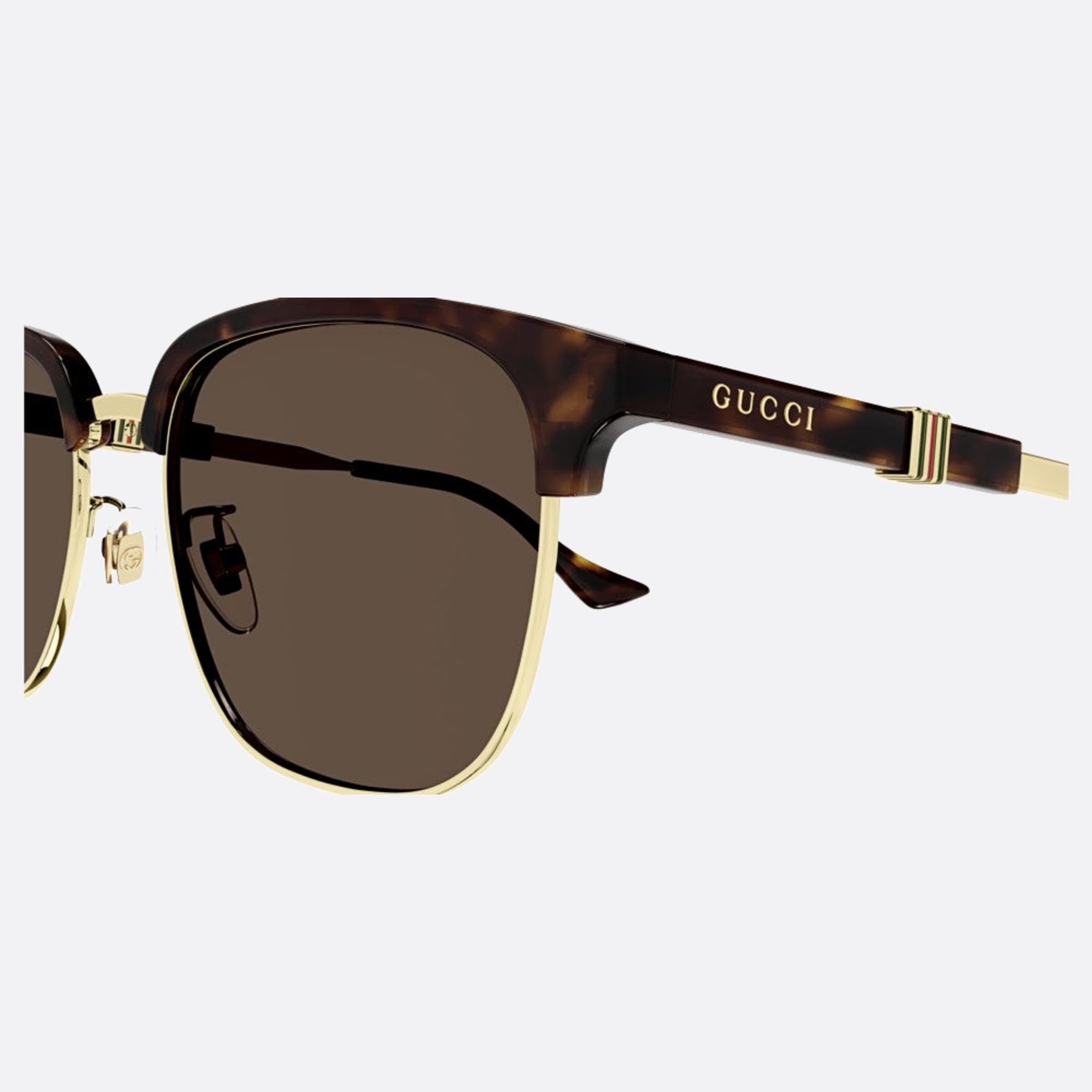 Gucci 55mm Gg1499sk Havana Squared Men Sunglasses - Detail View