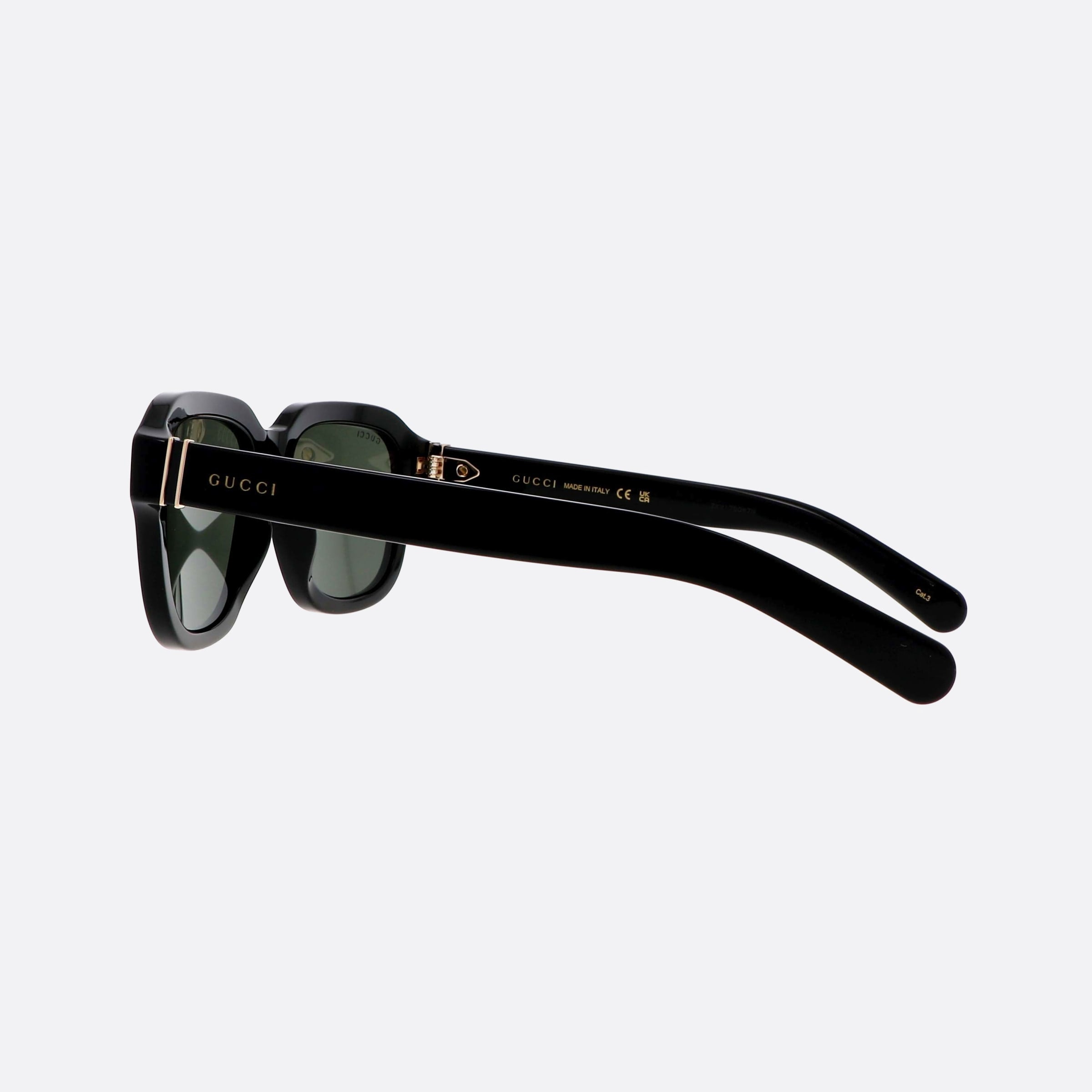 Gucci 55mm Black Squared Man Sunglasses - Detail View