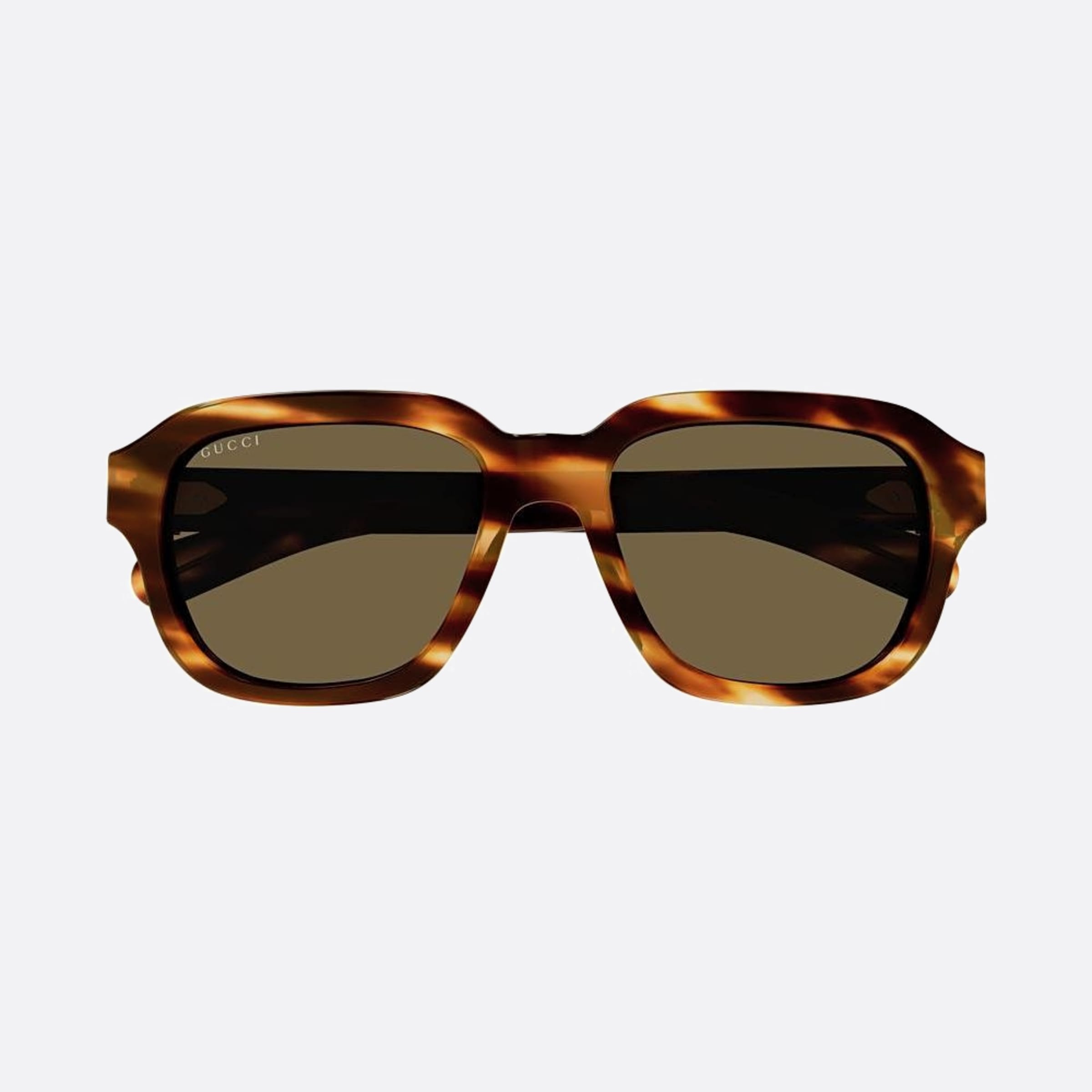 Gucci 55mm Asq Havana Squared Man Sunglasses - Detail View
