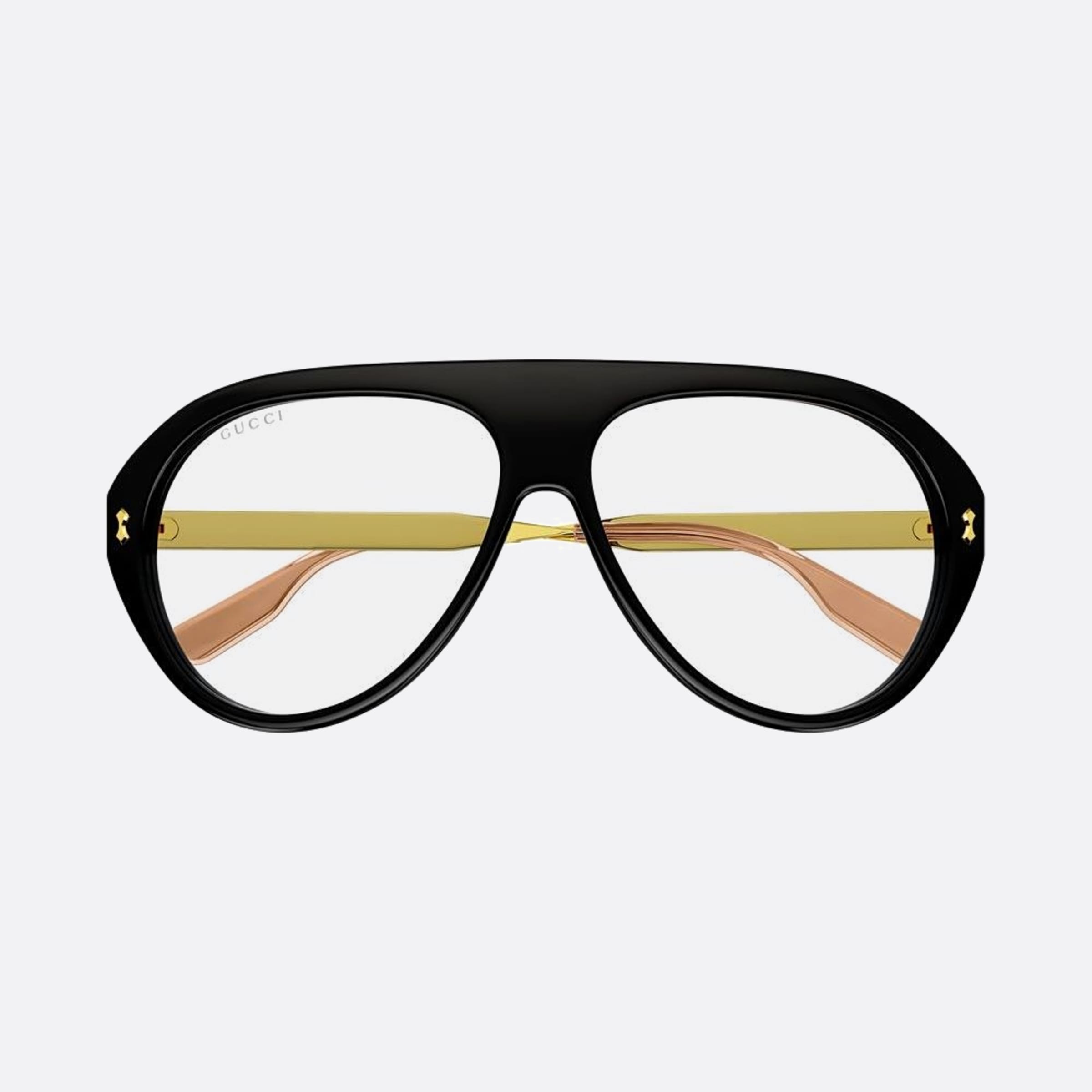 Gucci 61mm Gold Pilot Man Sunglasses - Detail View
