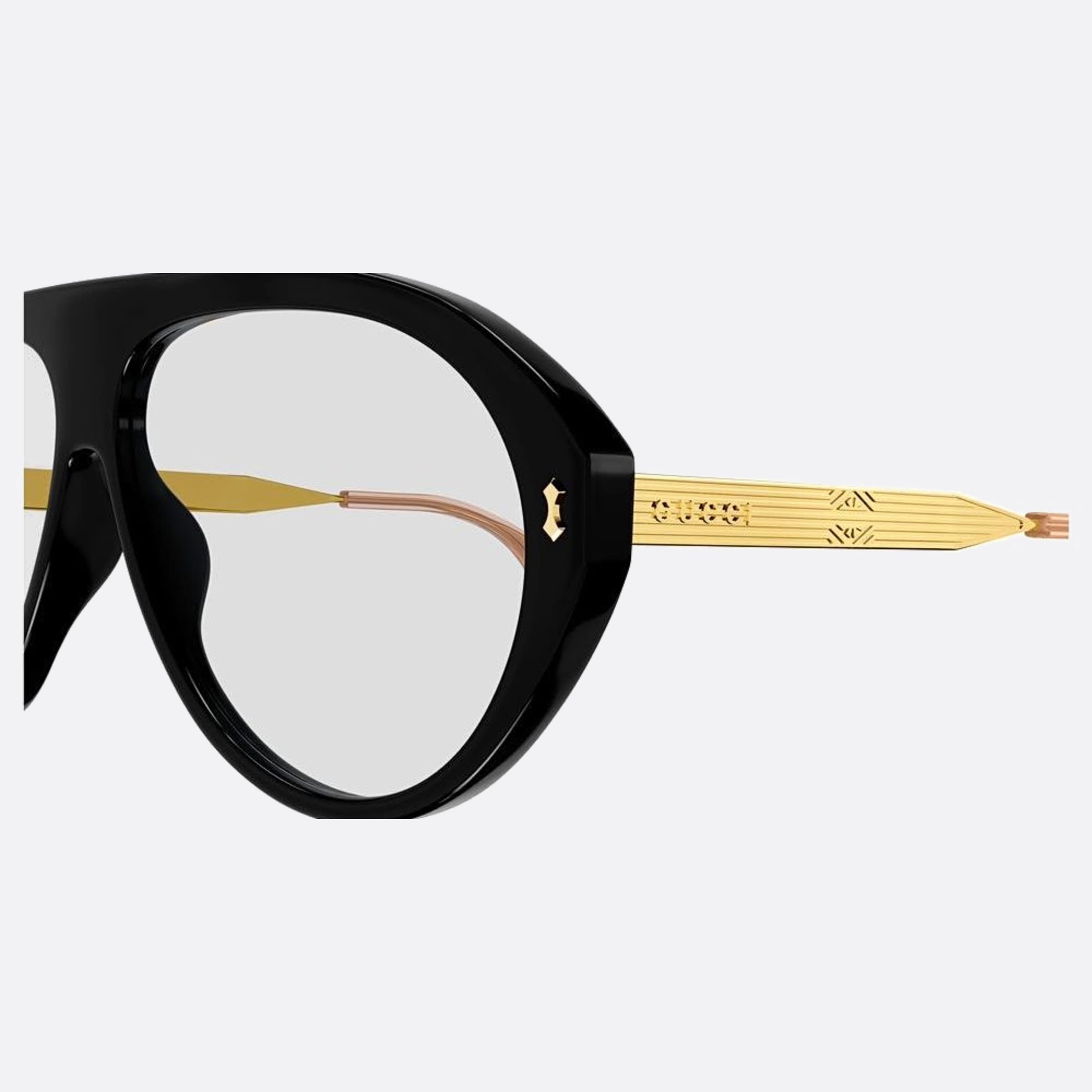 Gucci 61mm Gold Pilot Man Sunglasses - Lifestyle Shot
