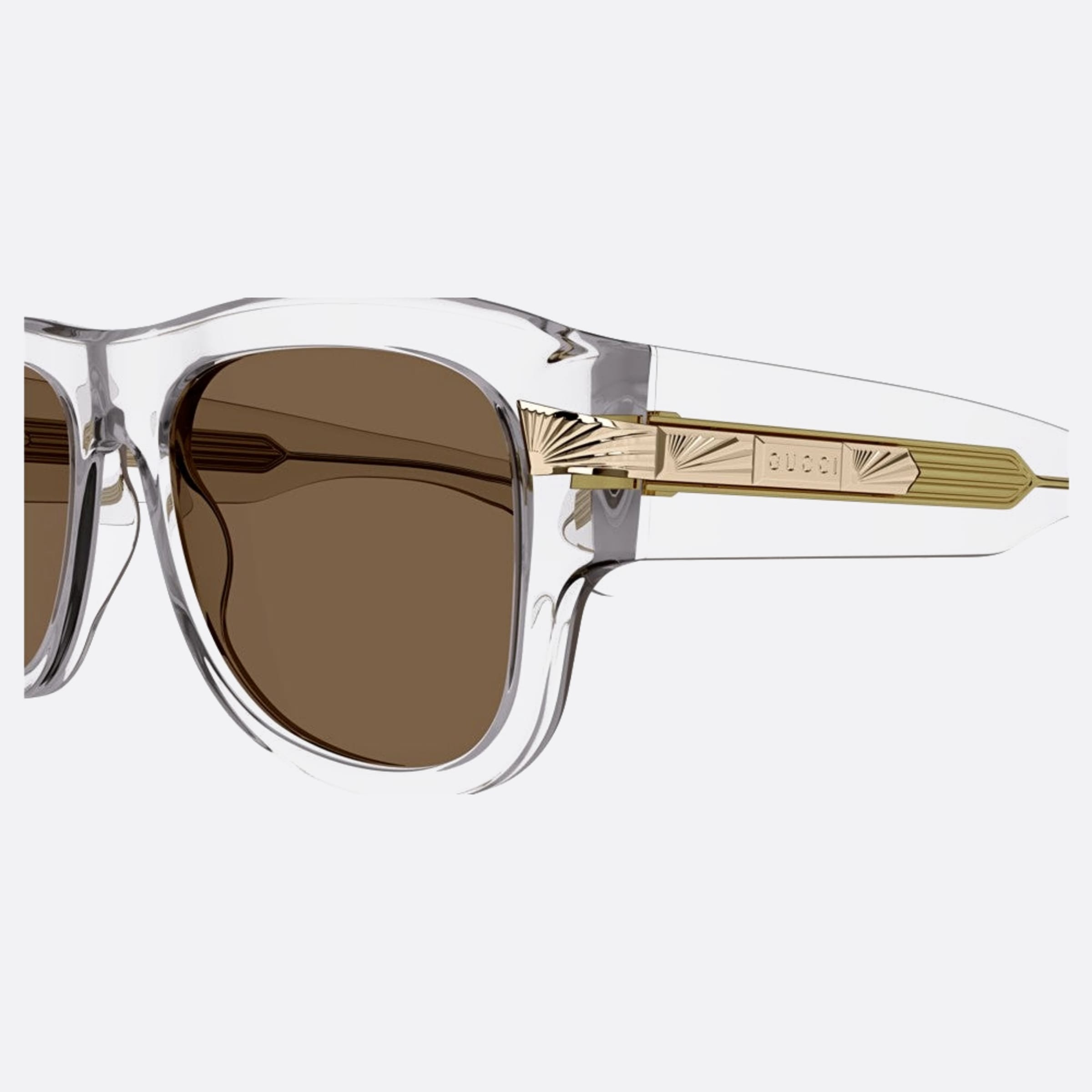Gucci 54mm Tbr Transparent Squared Man Sunglasses - Lifestyle Shot