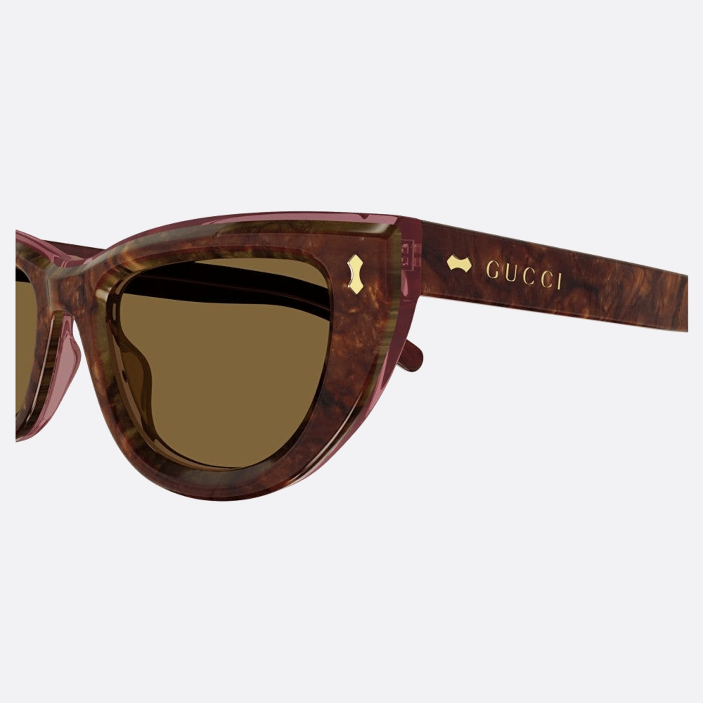 Gucci 51mm Hvbr Havana Cat Eye Woman Sunglasses - Detail View