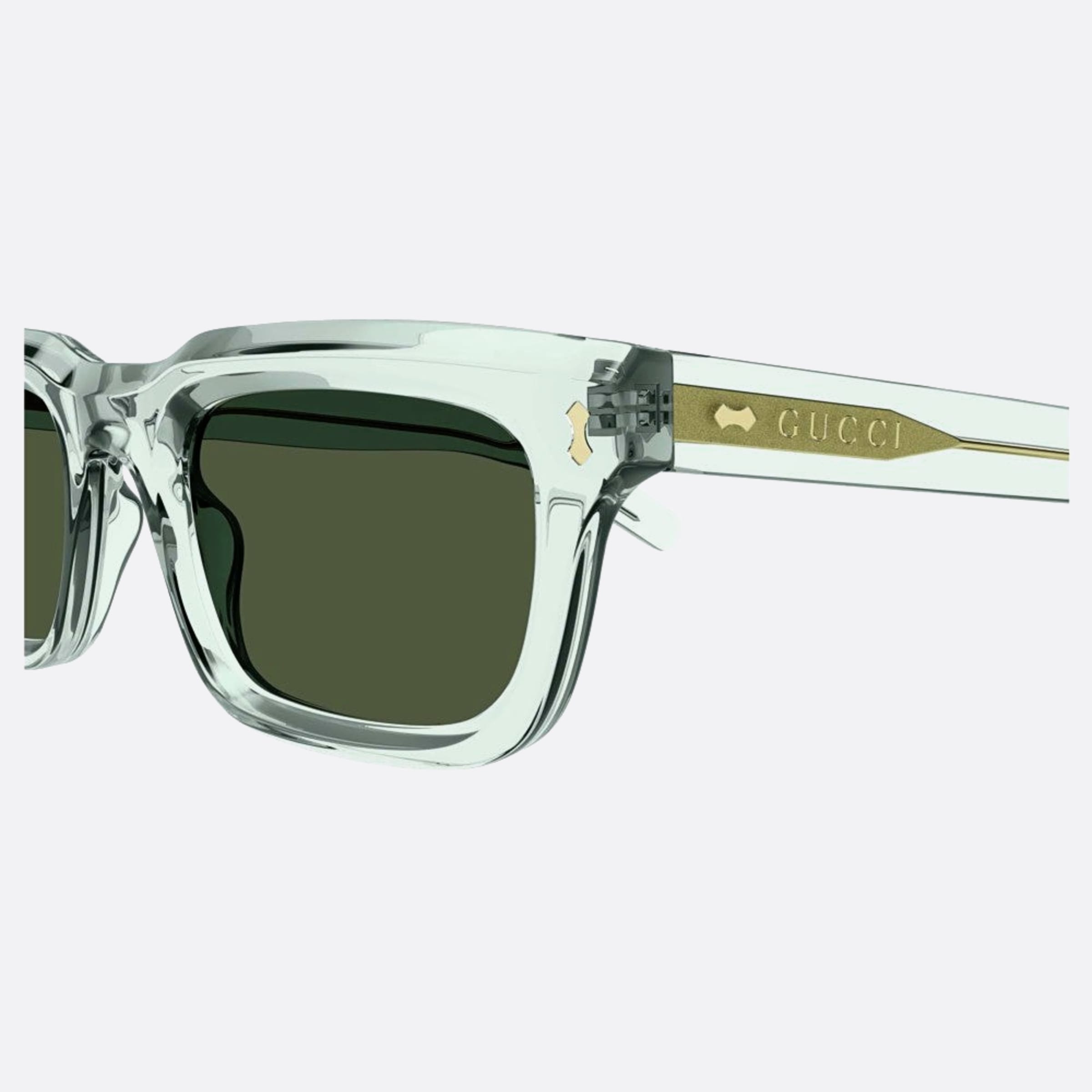 Gucci 51mm Gth Green Squared Man Sunglasses - Detail View
