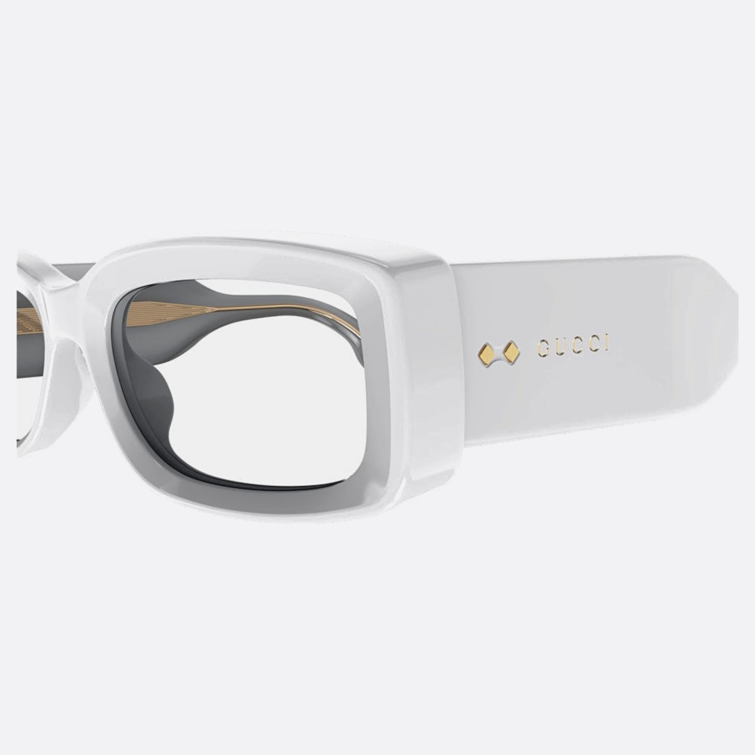 Gucci 53mm Grt Grey Squared Woman Sunglasses - Detail View