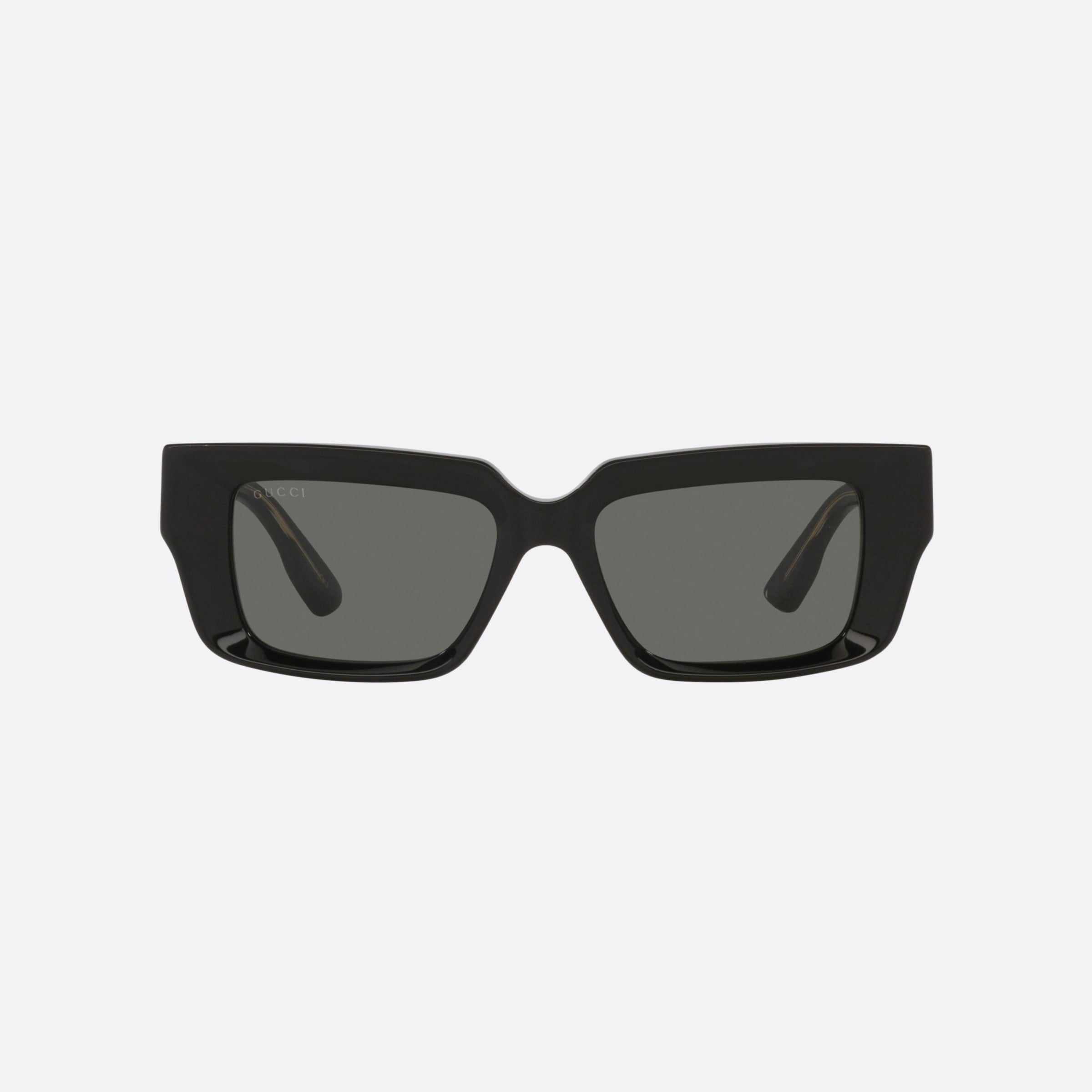 Gucci 54mm Black Rectangular Unisex Sunglasses - Lifestyle Shot