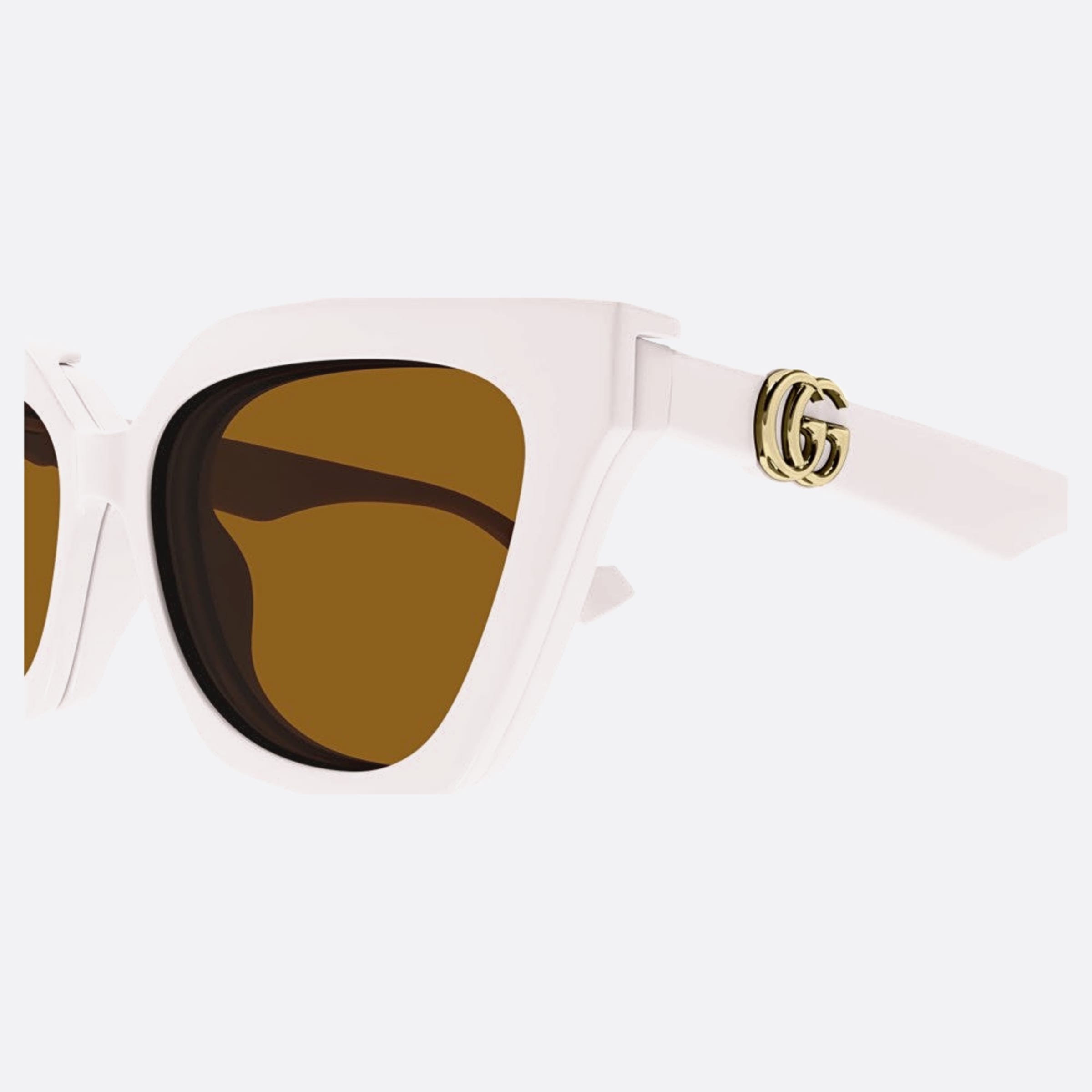 Gucci 55mm White Cat Eye Woman Sunglasses - Detail View