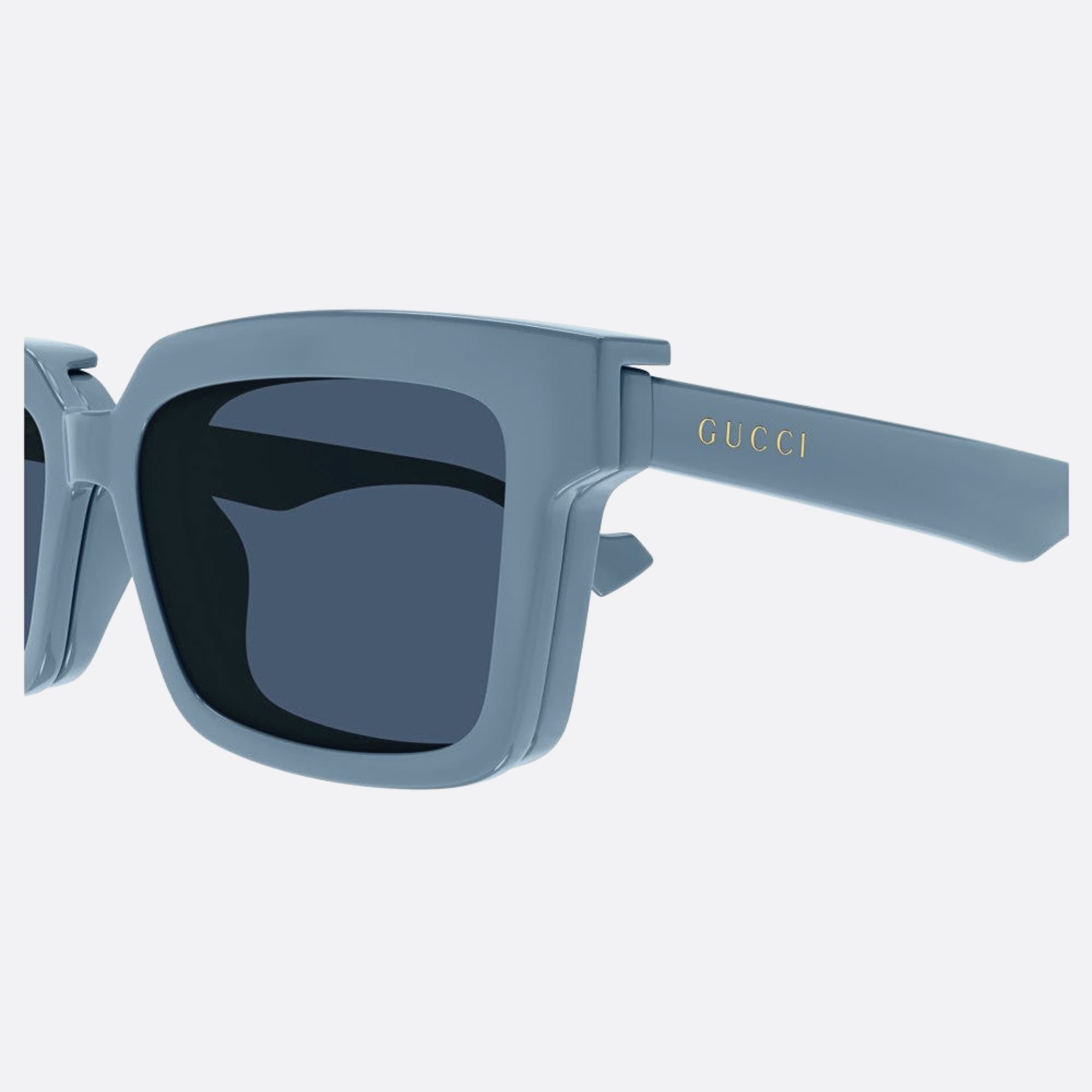 Gucci 54mm Blue Squared Man Sunglasses - Detail View