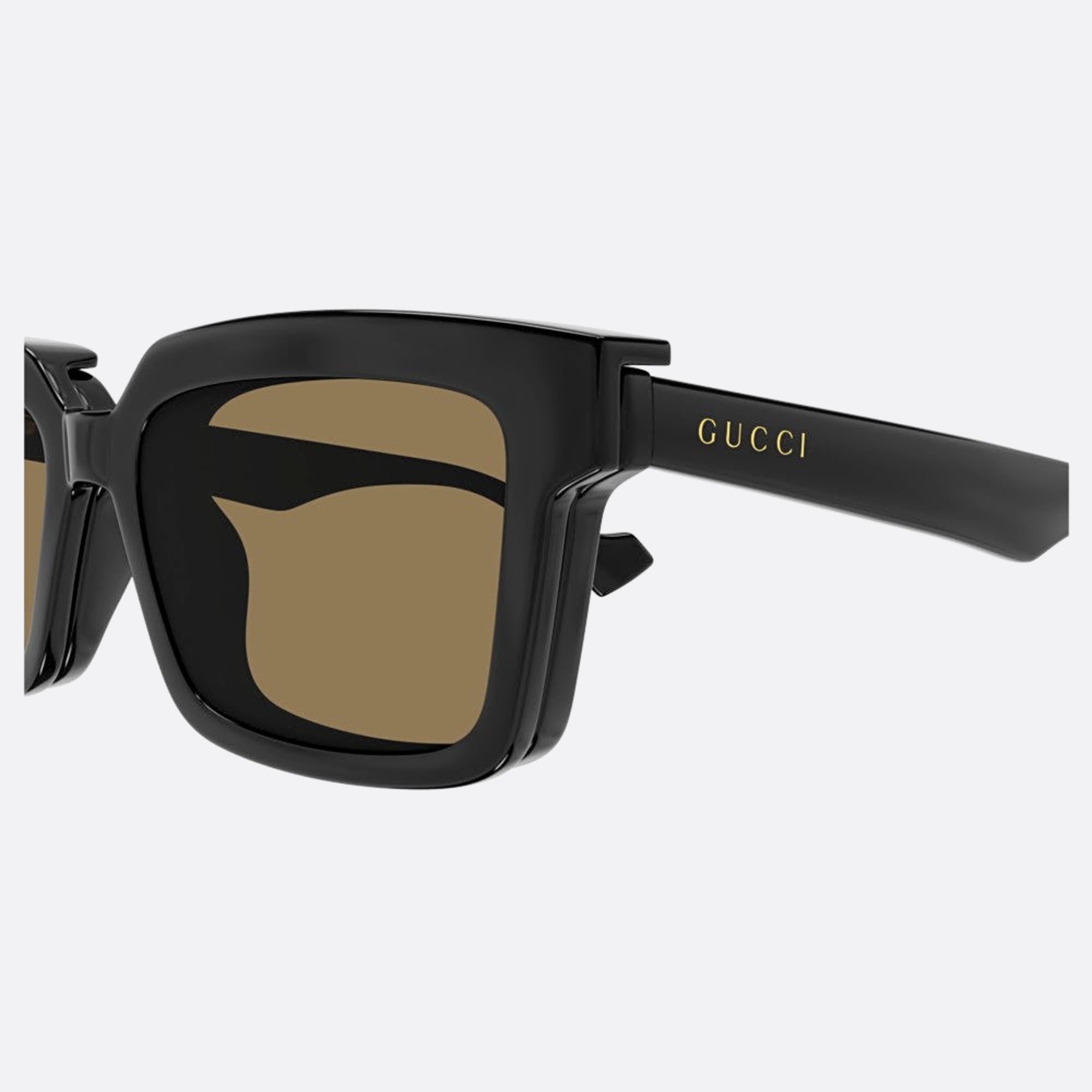 Gucci 54mm Black Squared Man Sunglasses - Detail View