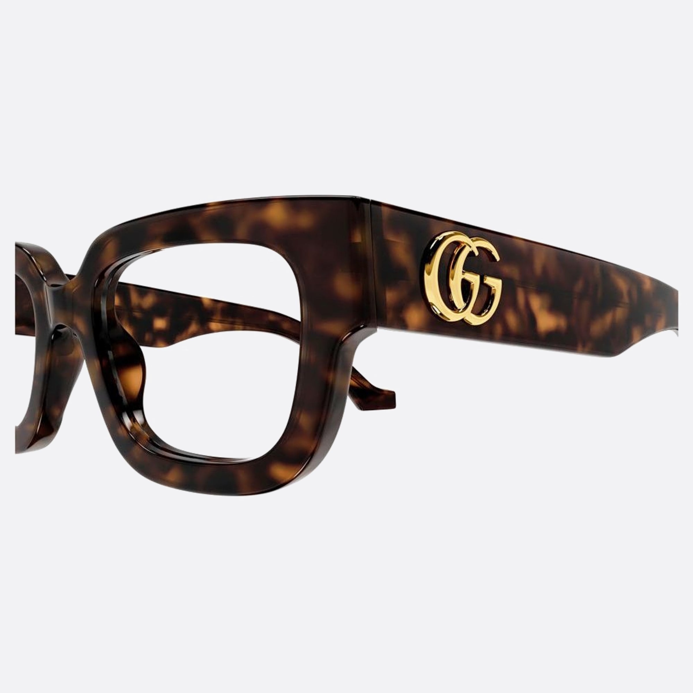 Gucci 52mm Havana Squared Woman Eyeglasses - Lifestyle Shot